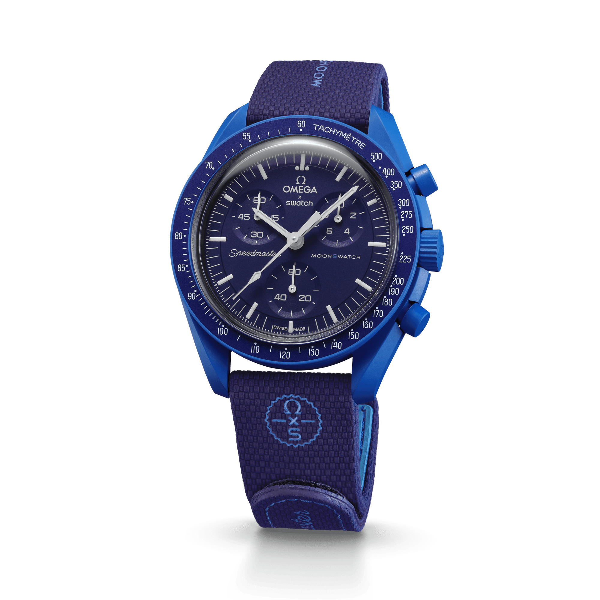 MOONSWATCH AZUL MARINHO/BORRACHA AZUL