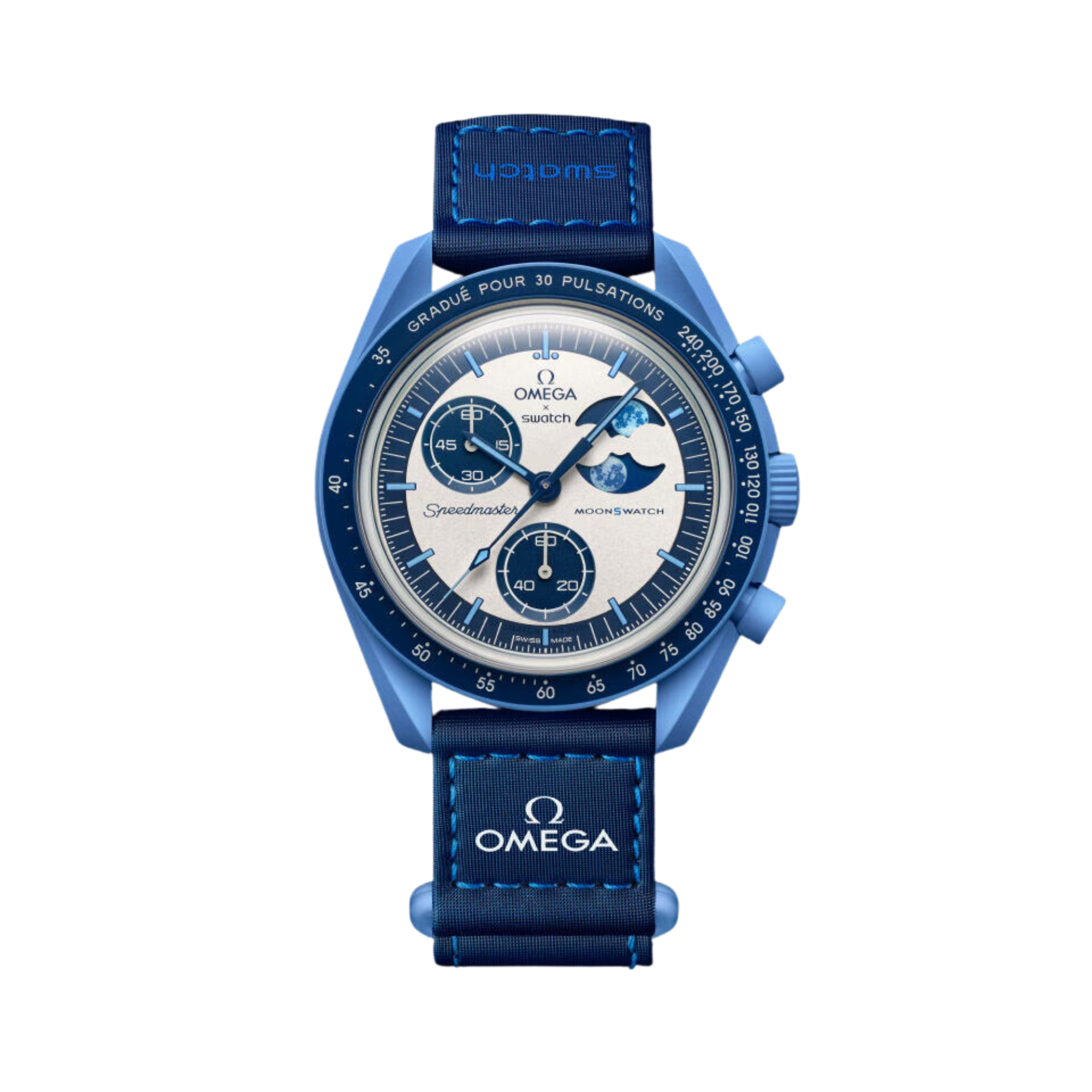Relógio Mission to TO THE SUPER BLUE MOONPHASE - Pulseira em VELCRO©.