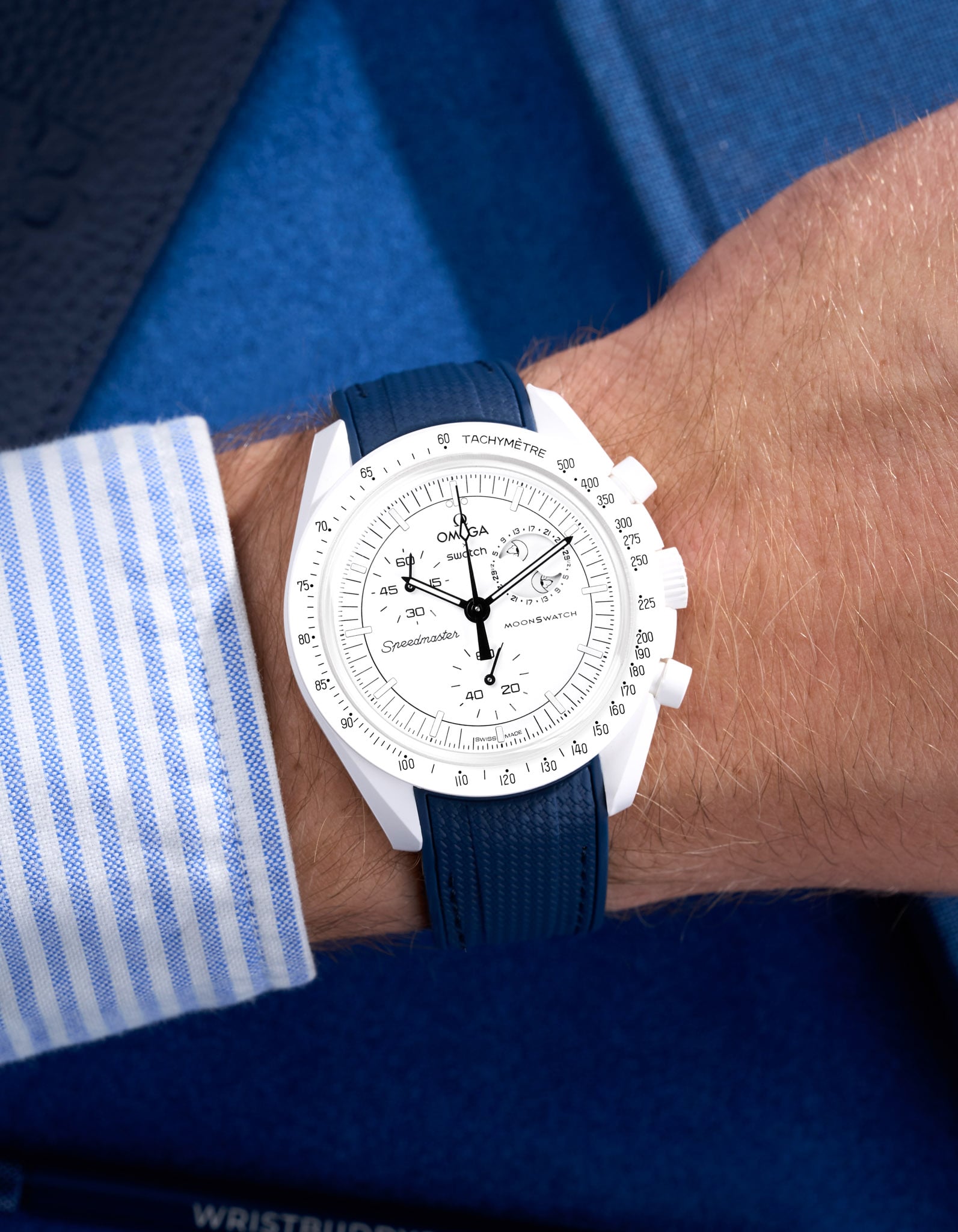 Relógio MoonSwatch Mission to The Moonphase (Pulseira de borracha)