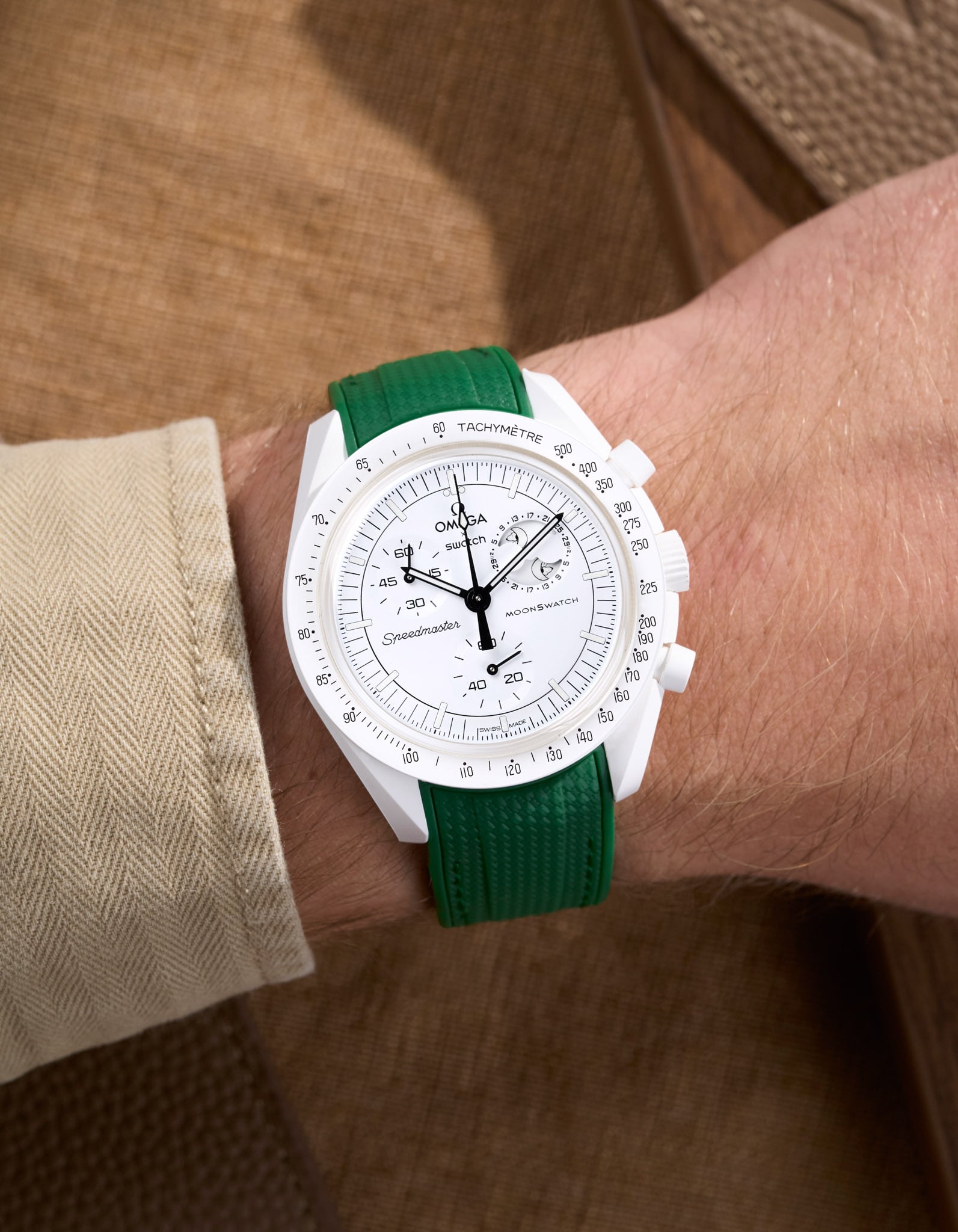 Relógio MoonSwatch Mission to The Moonphase (Pulseira de borracha)