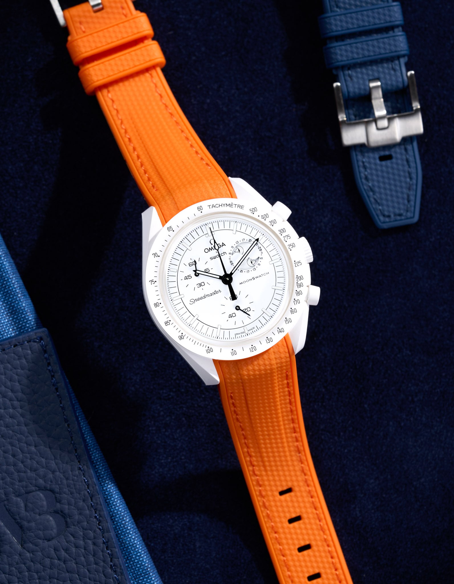 Relógio MoonSwatch Mission to The Moonphase (Pulseira de borracha)