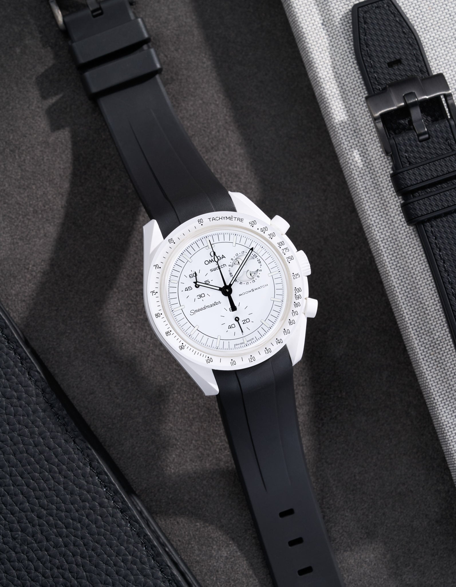 Relógio MoonSwatch Mission to The Moonphase (Pulseira de borracha)