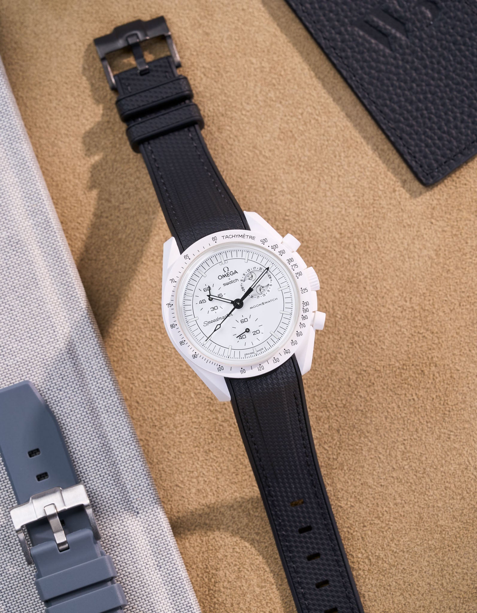 Relógio MoonSwatch Mission to The Moonphase (Pulseira de borracha)