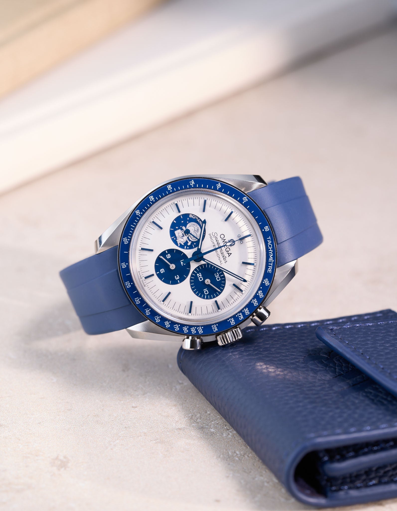 Rubber Strap for Omega Speedmaster “Silver Snoopy Award”