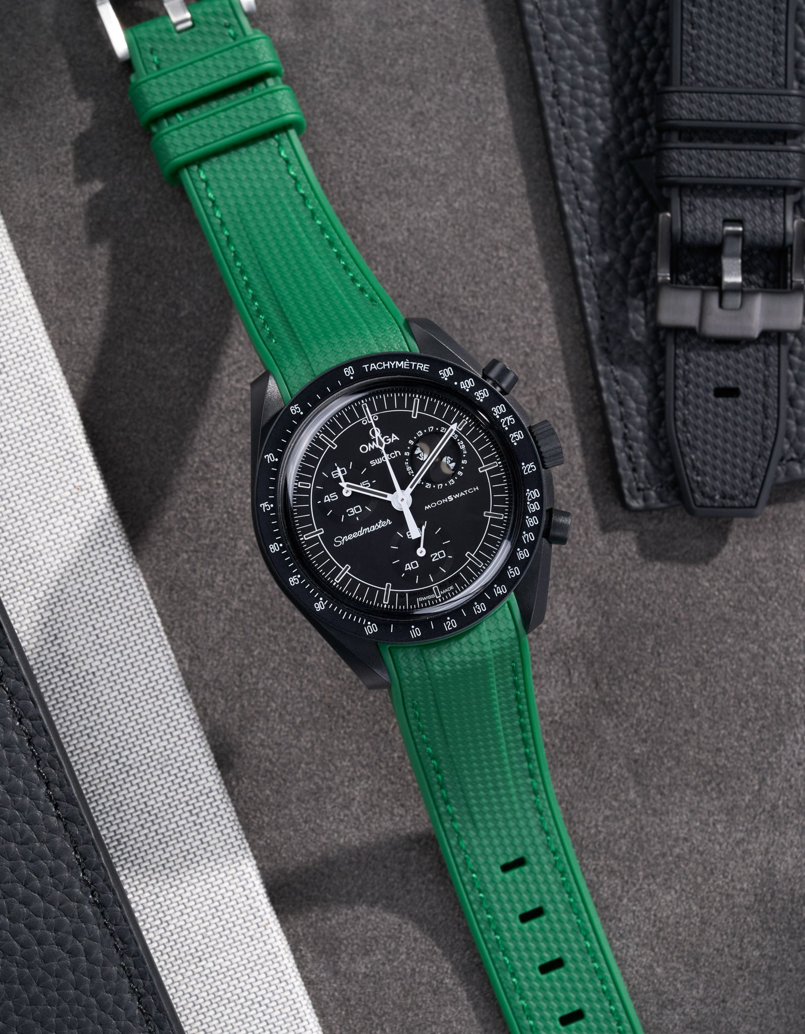 Pulseira de borracha curva premium - verde