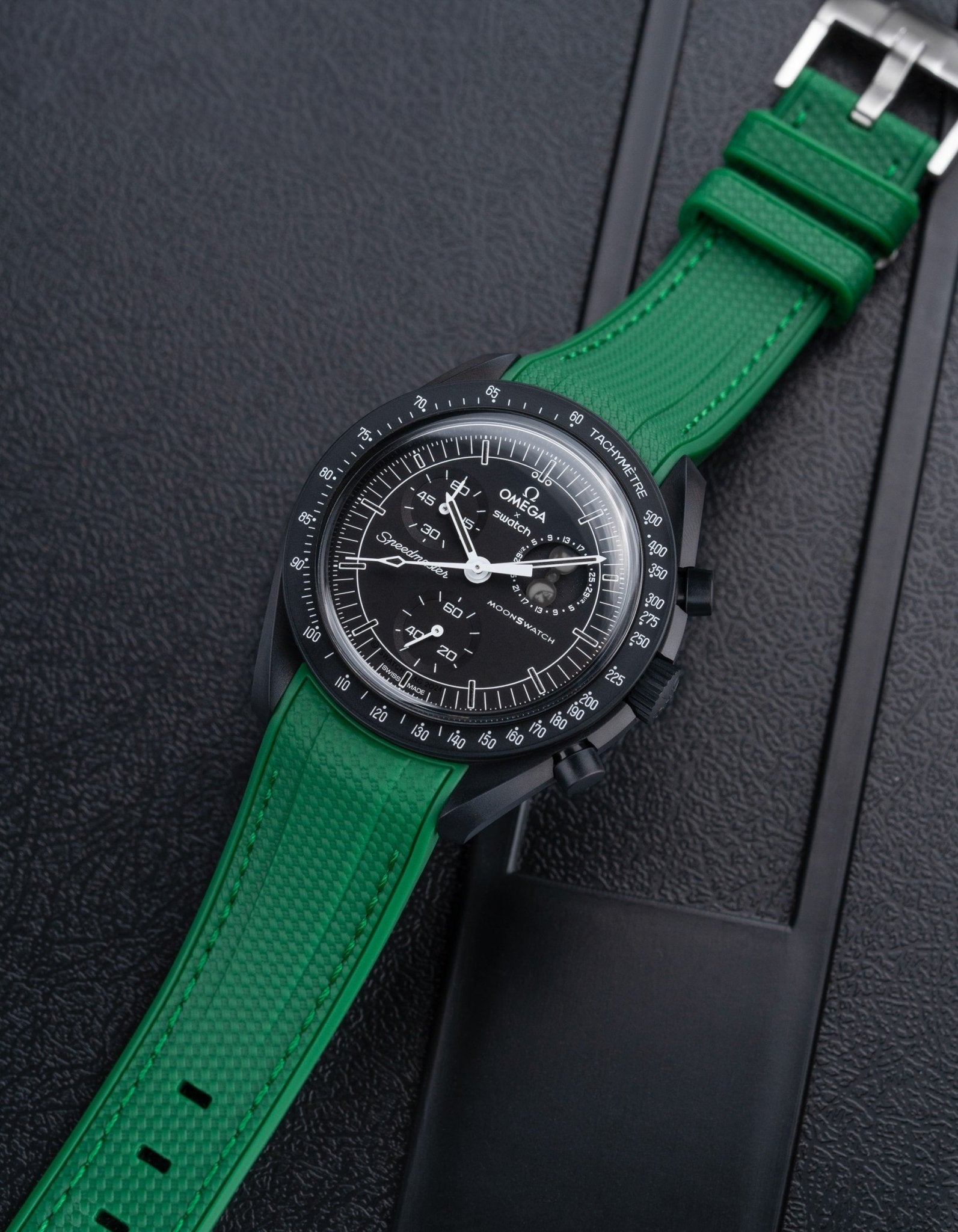 Pulseira de borracha curva premium - verde