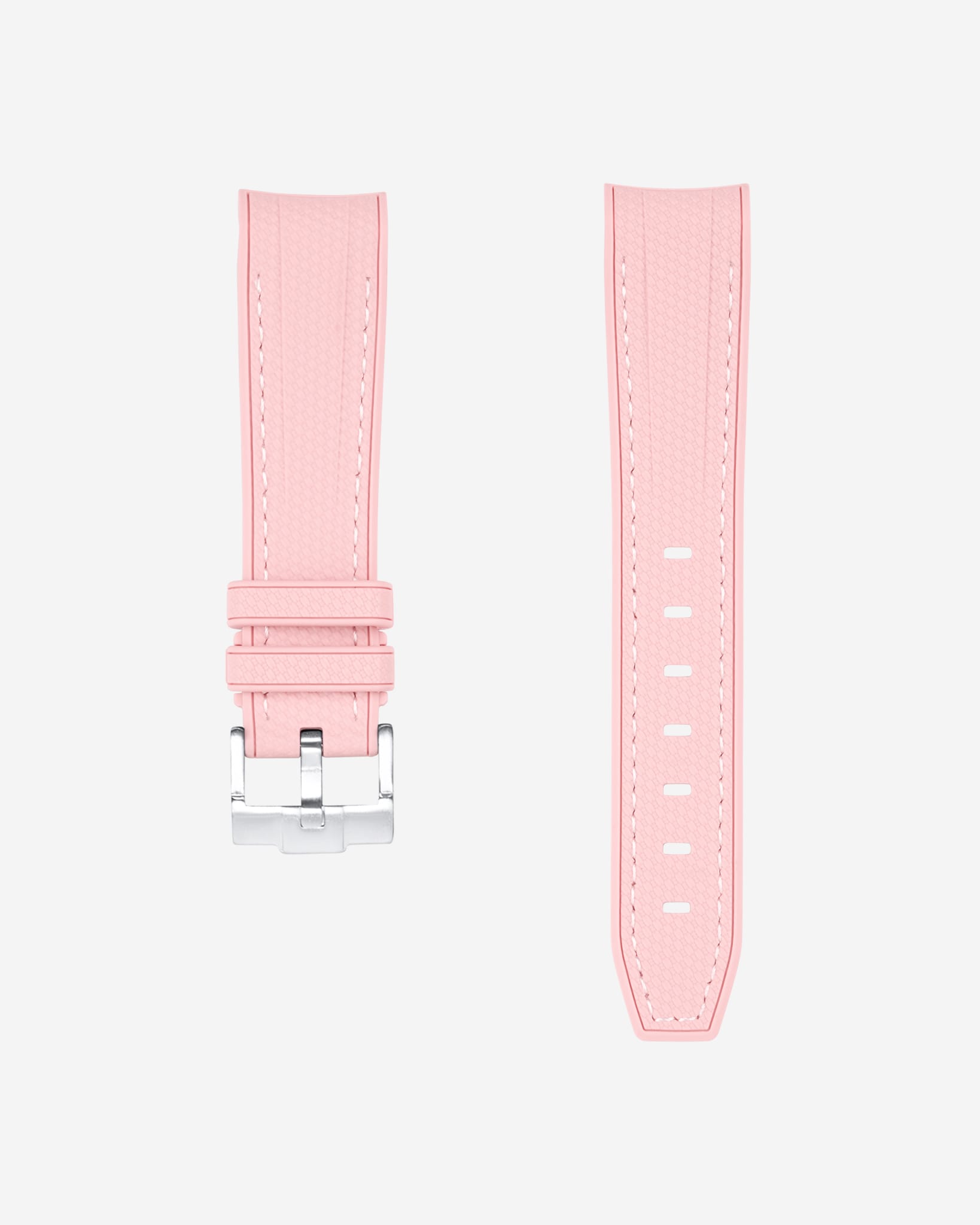 Pulseira de borracha curva premium - rosa