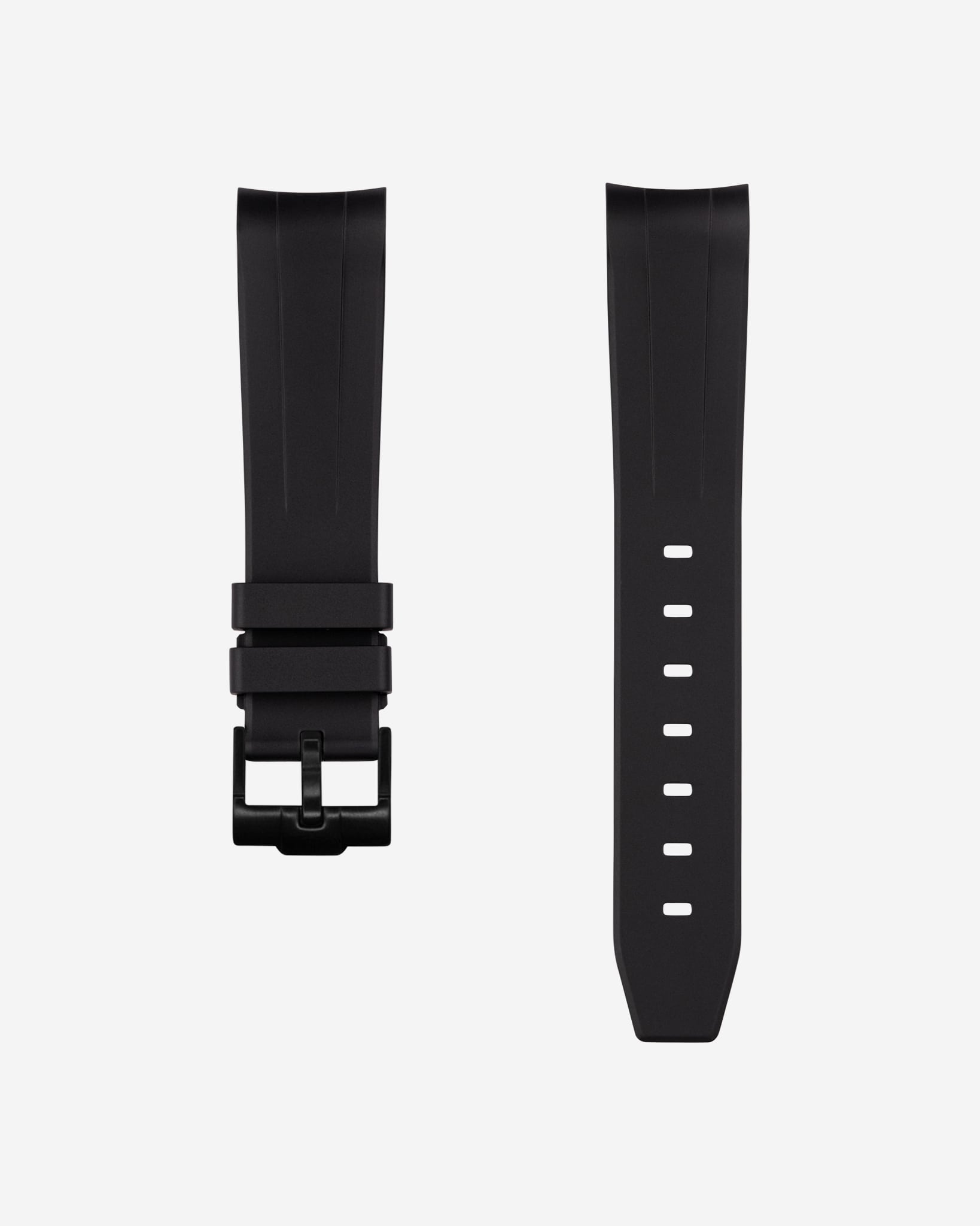 Pulseira de borracha curva - preta
