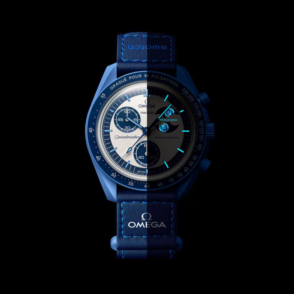 Relógio Mission to THE SUPER BLUE MOONPHASE - Pulseira em VELCRO©.