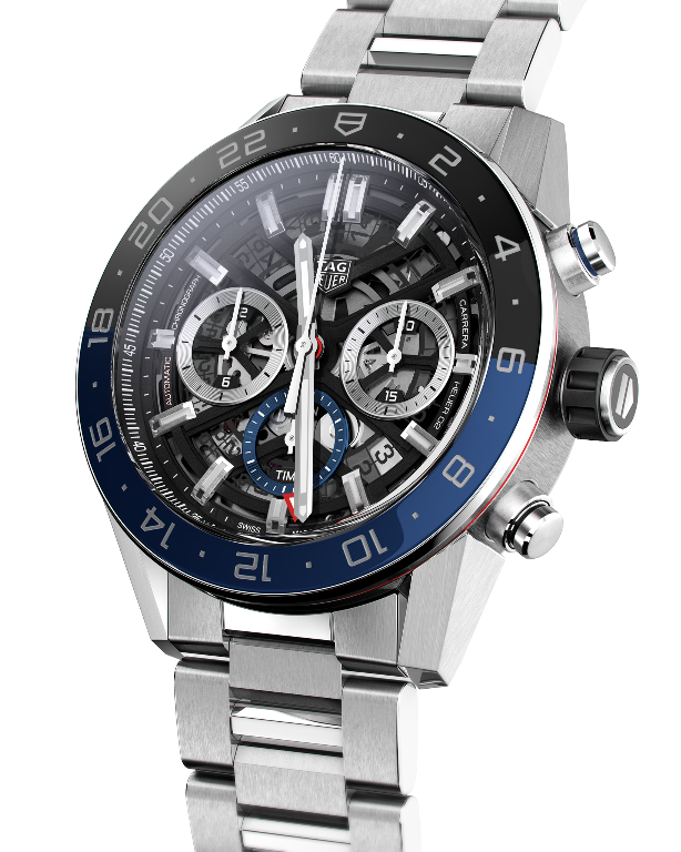 Relógio TAG Heuer Carrera Twin-Time Automático 45mm CBG2A1Z.BA0658 – Elegância e Precisão em Cada Detalhe