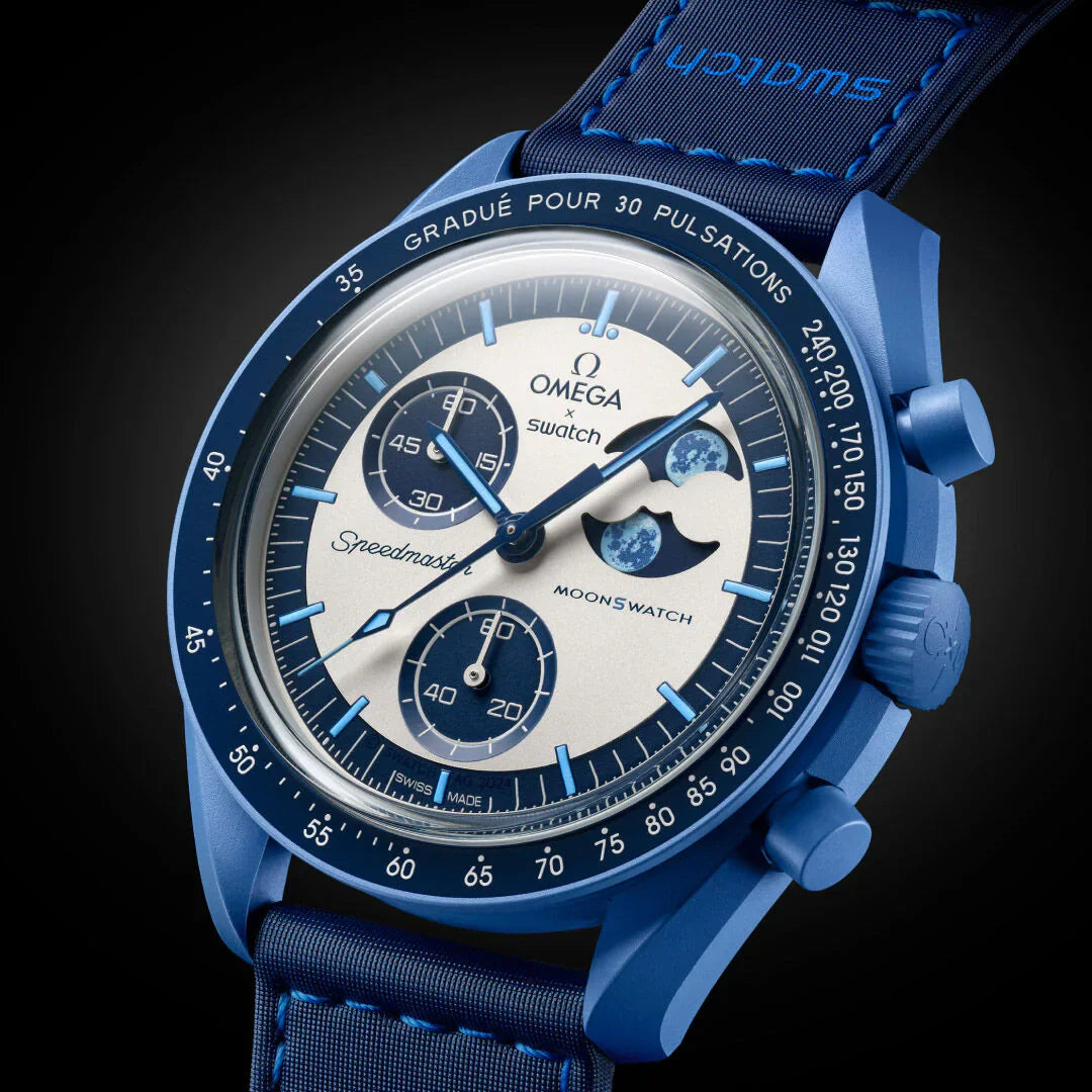 Relógio Mission to THE SUPER BLUE MOONPHASE - Pulseira em VELCRO©.