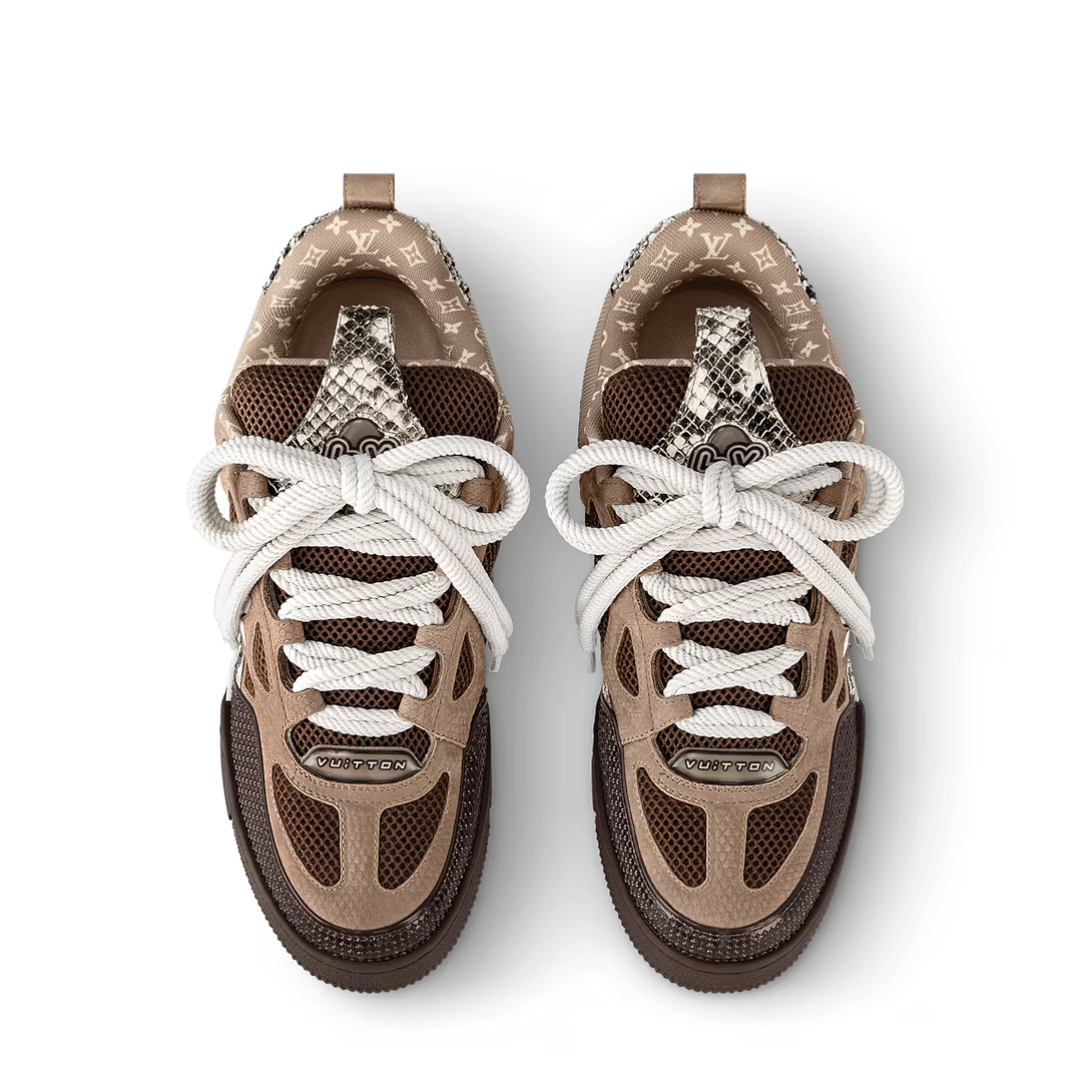 Tênis Louis Vuitton LV Skate Bege Branco