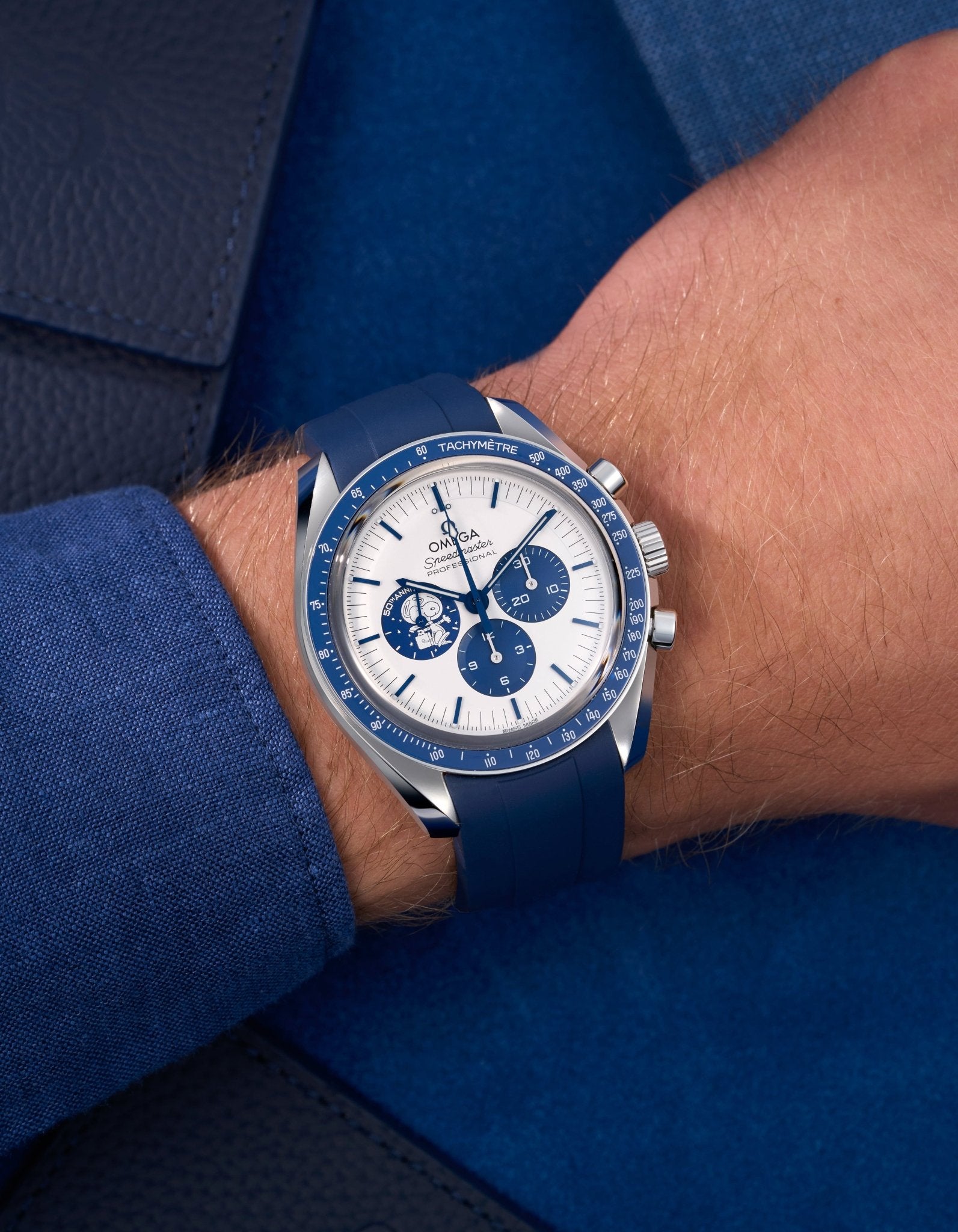 Rubber Strap for Omega Speedmaster “Silver Snoopy Award”