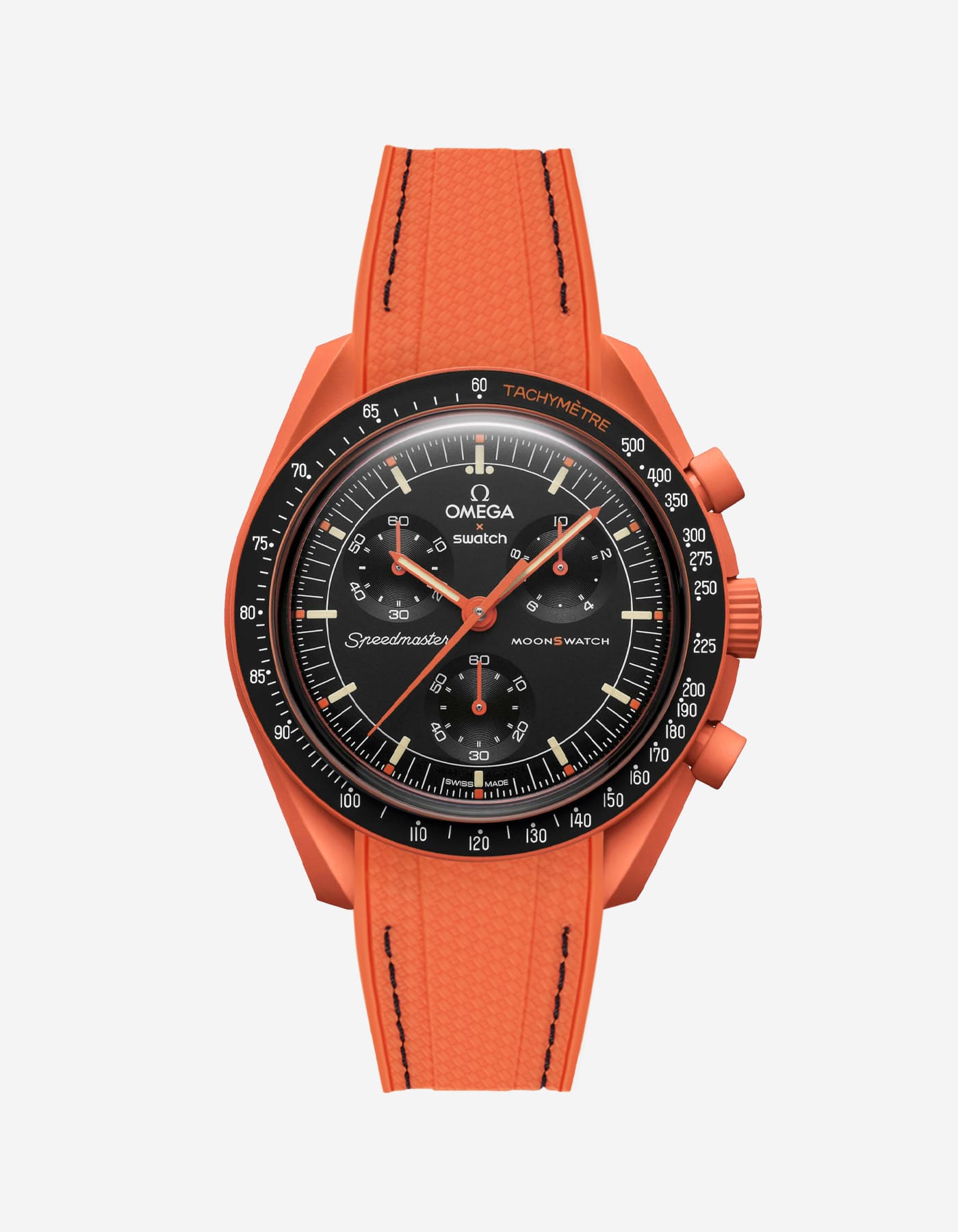 Relógio MoonSwatch Mission On Earth - Lava (Pulseira de borracha)