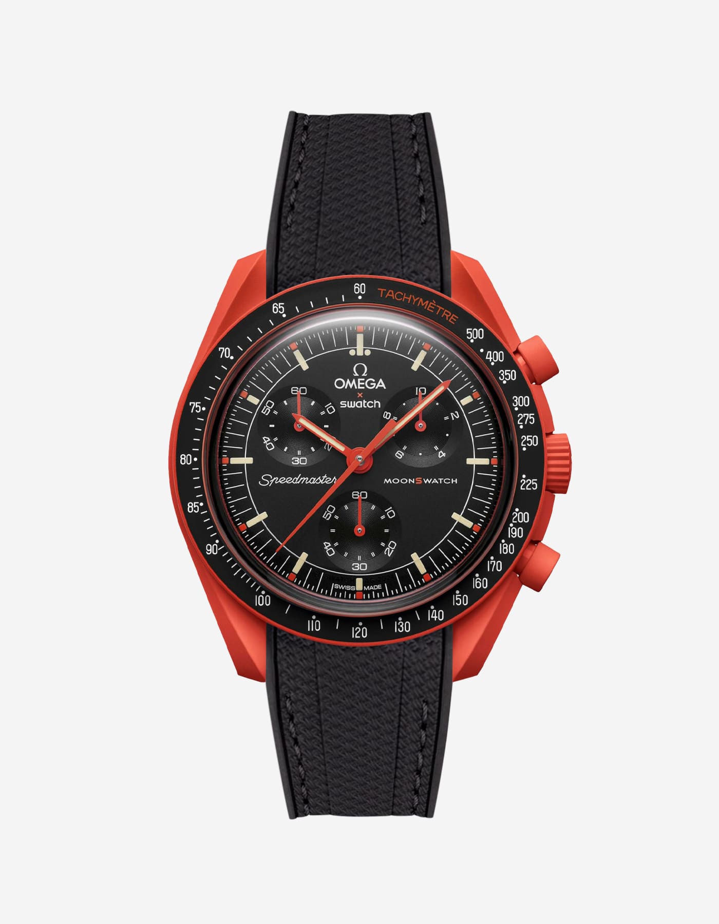 Relógio MoonSwatch Mission On Earth - Lava (Pulseira de borracha)