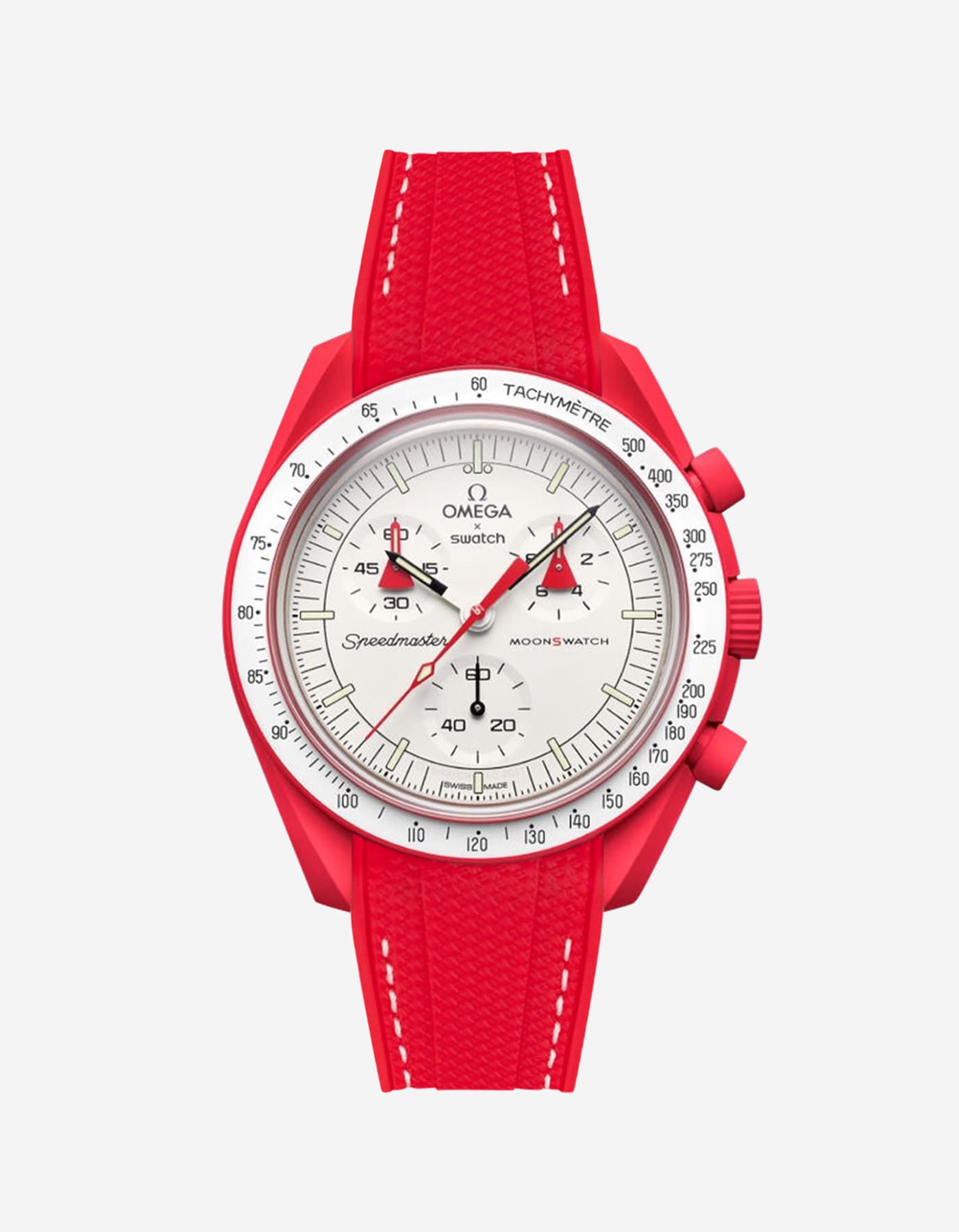 Relógio MoonSwatch Mission to Mars (Pulseira de borracha)