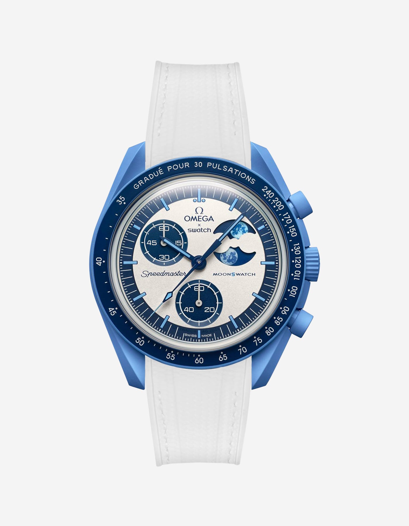 Relógio MoonSwatch Mission to the Super Blue Moonphase (Pulseira de borracha)