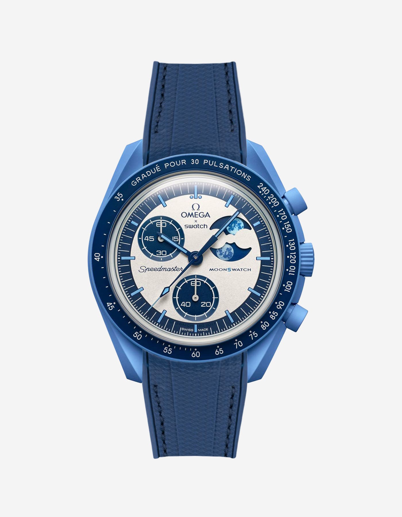 Relógio MoonSwatch Mission to the Super Blue Moonphase (Pulseira de borracha)
