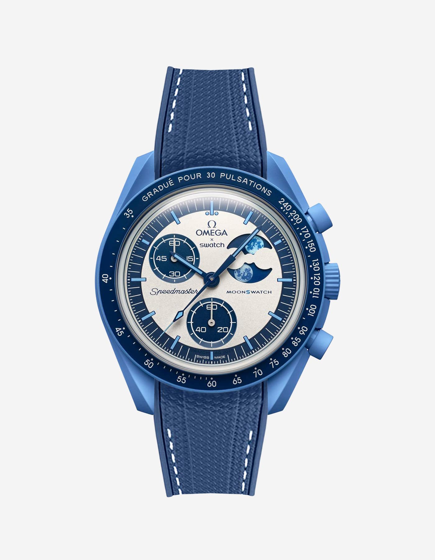 Relógio MoonSwatch Mission to the Super Blue Moonphase (Pulseira de borracha)