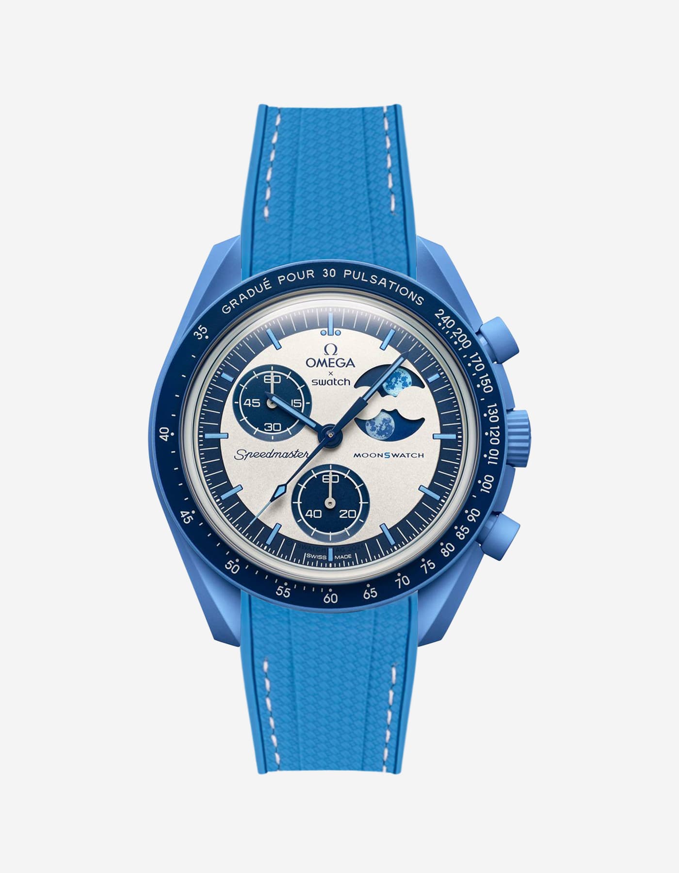 Relógio MoonSwatch Mission to the Super Blue Moonphase (Pulseira de borracha)