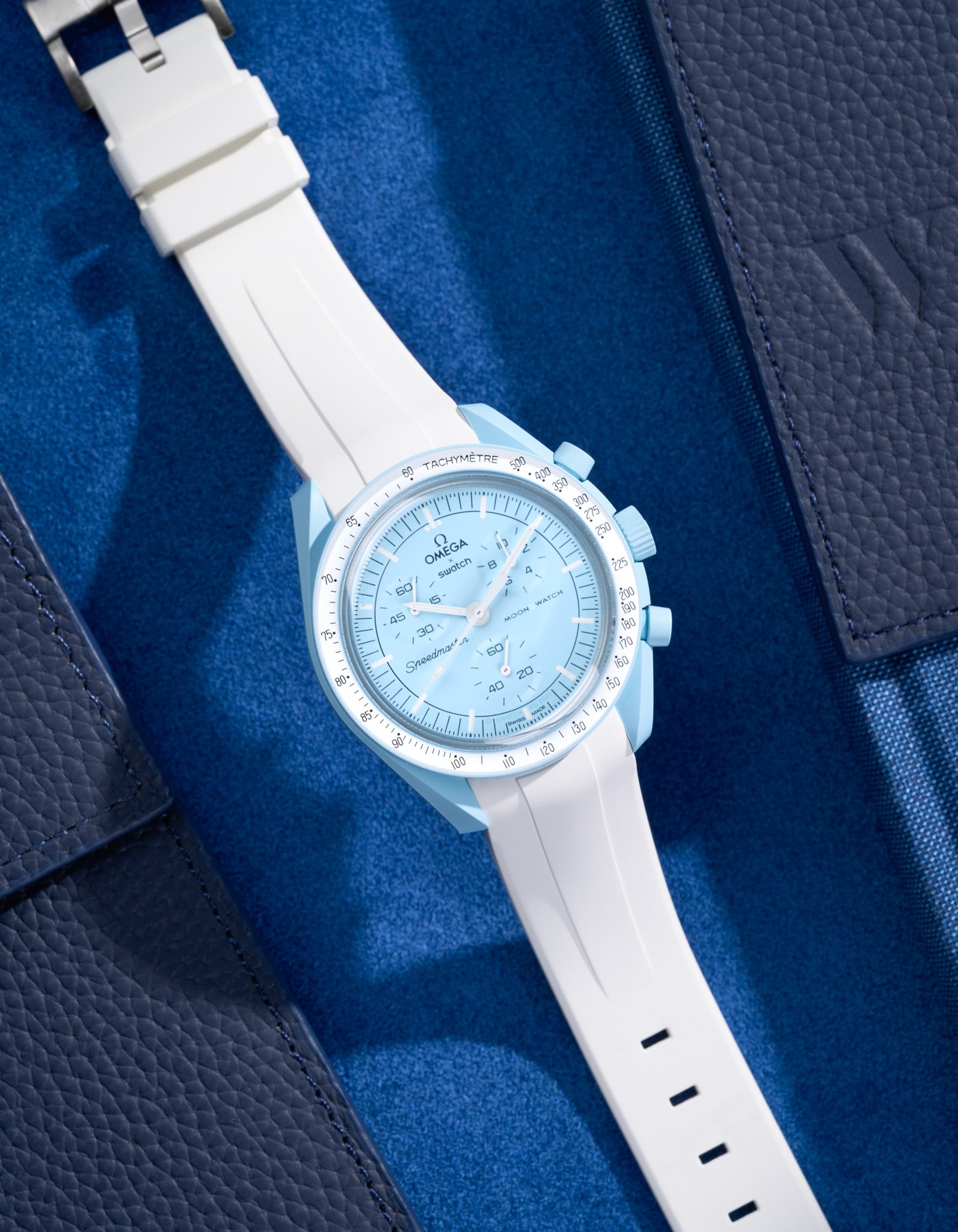 Relógio MoonSwatch Mission to Urano (Pulseira de borracha)