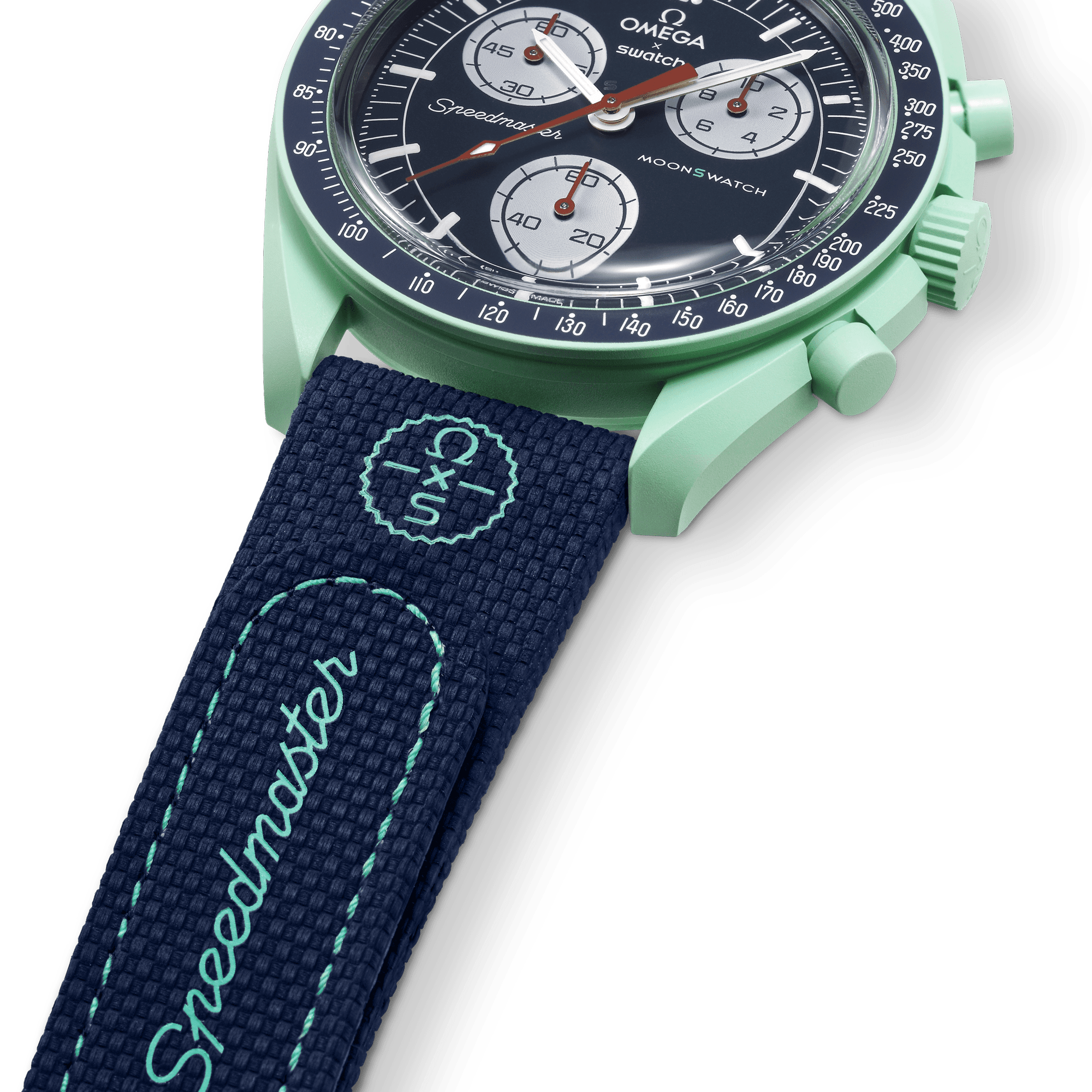 MOONSWATCH BORRACHA AZUL ESCURO/VERDE