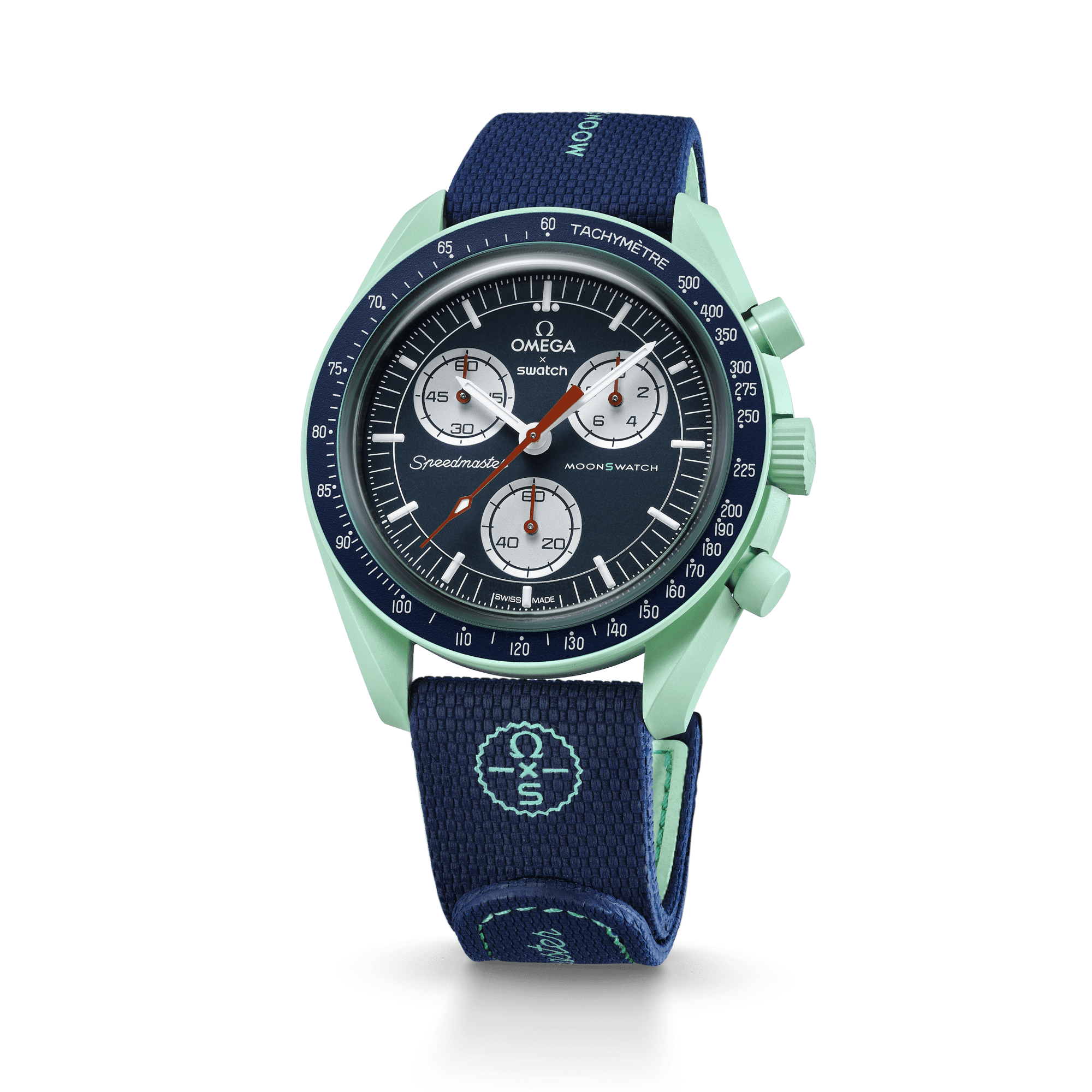 MOONSWATCH BORRACHA AZUL ESCURO/VERDE