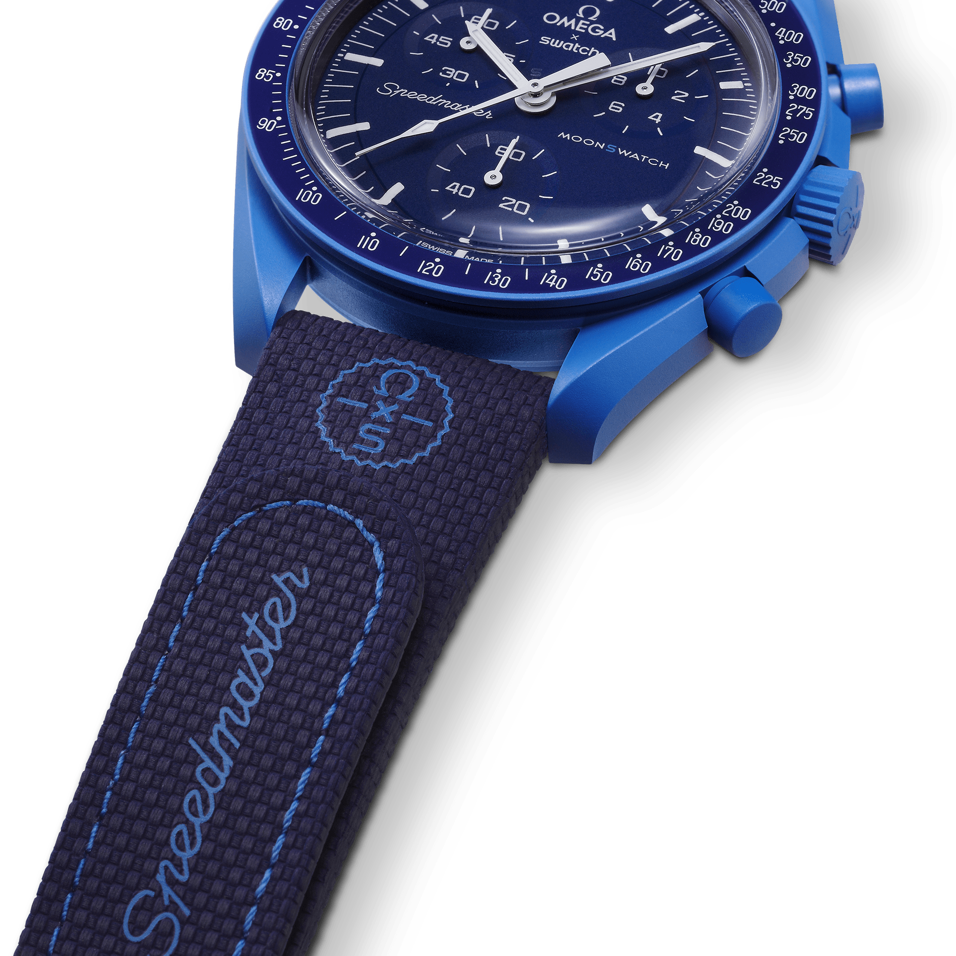 MOONSWATCH AZUL MARINHO/BORRACHA AZUL