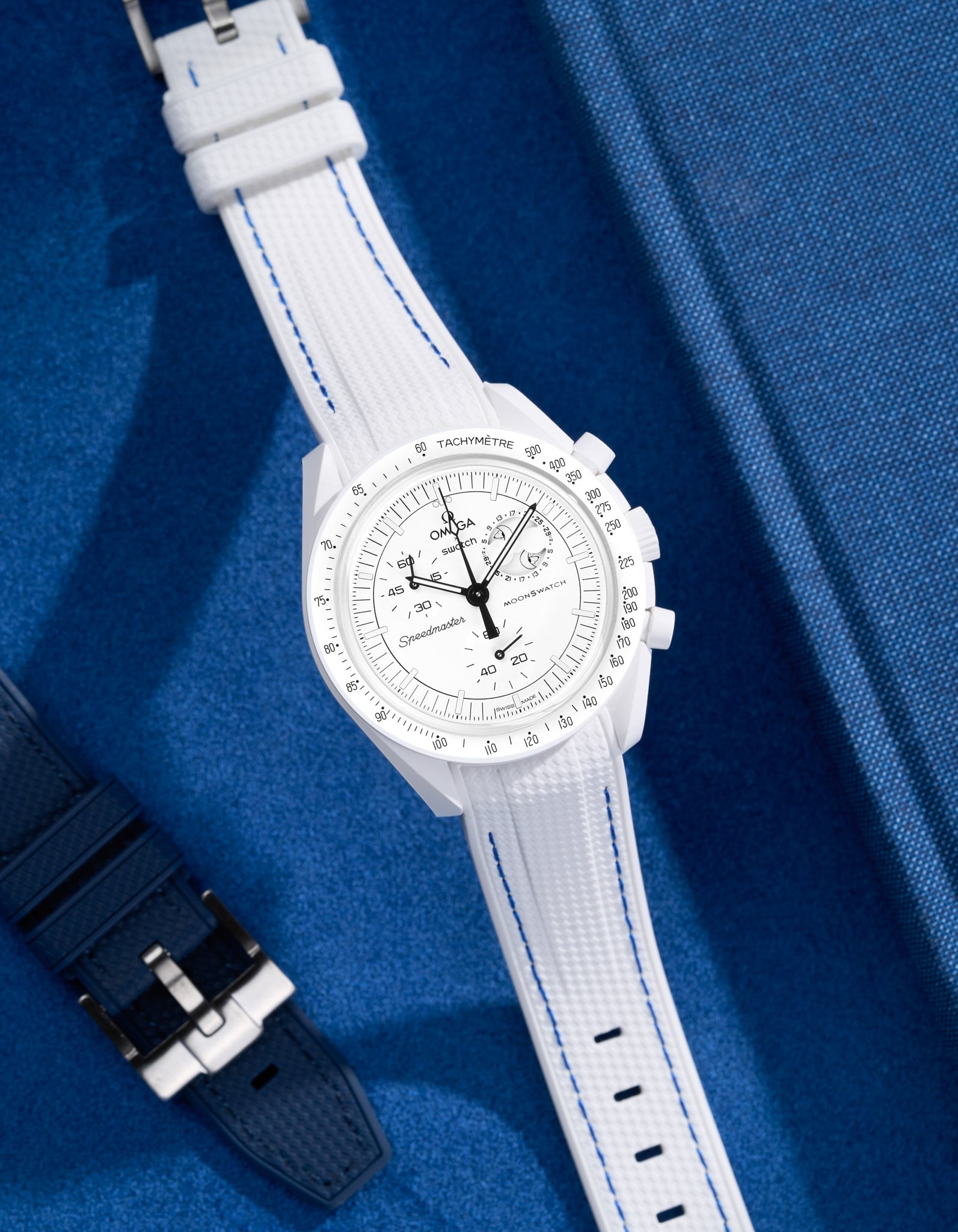 Relógio MoonSwatch Mission to The Moonphase (Pulseira de borracha)