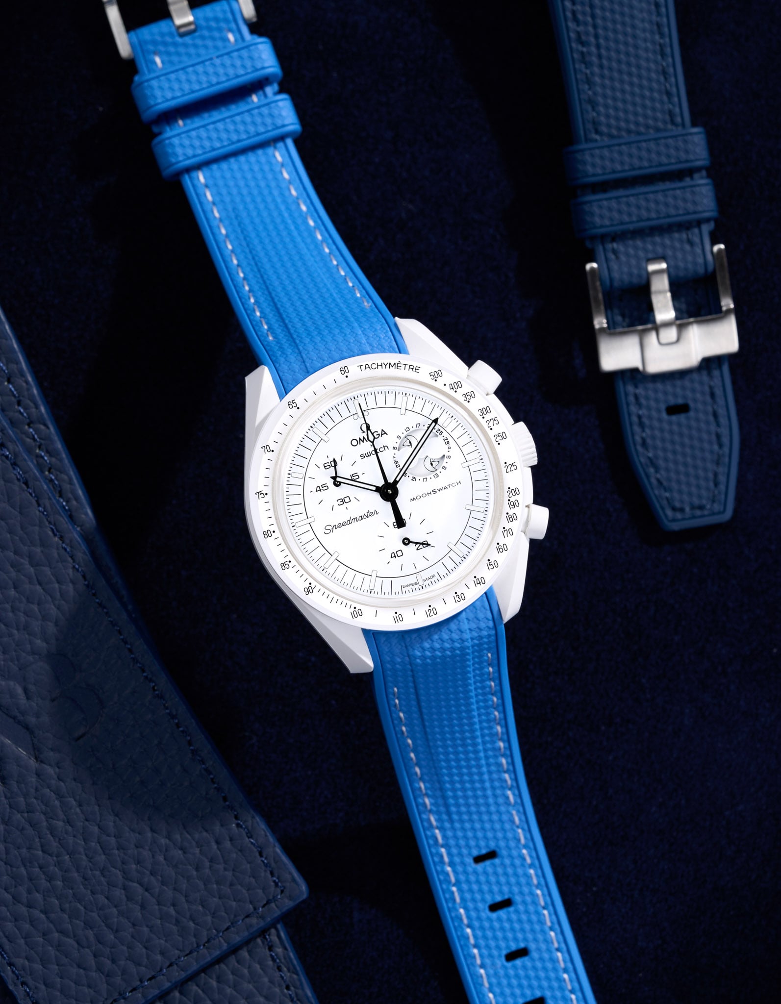 Relógio MoonSwatch Mission to The Moonphase (Pulseira de borracha)