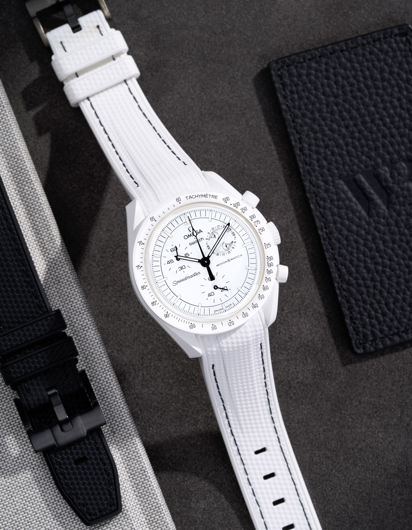 Relógio MoonSwatch Mission to The Moonphase (Pulseira de borracha)