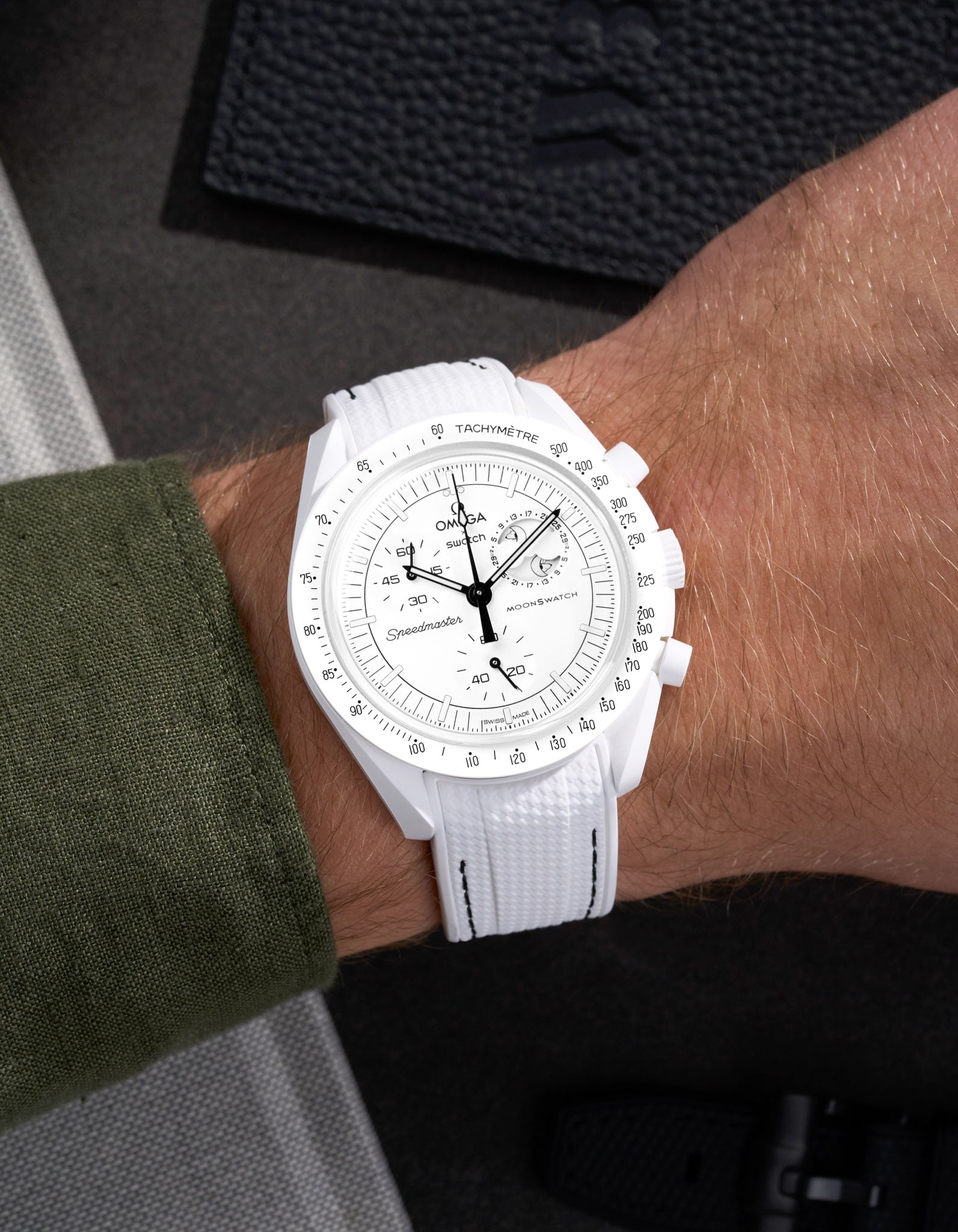 Relógio MoonSwatch Mission to The Moonphase (Pulseira de borracha)