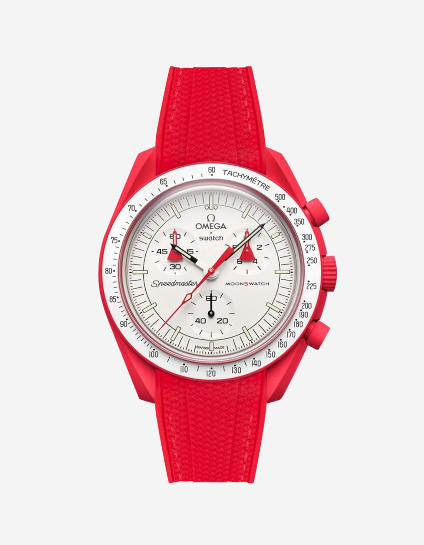 Relógio MoonSwatch Mission to Mars (Pulseira de borracha)