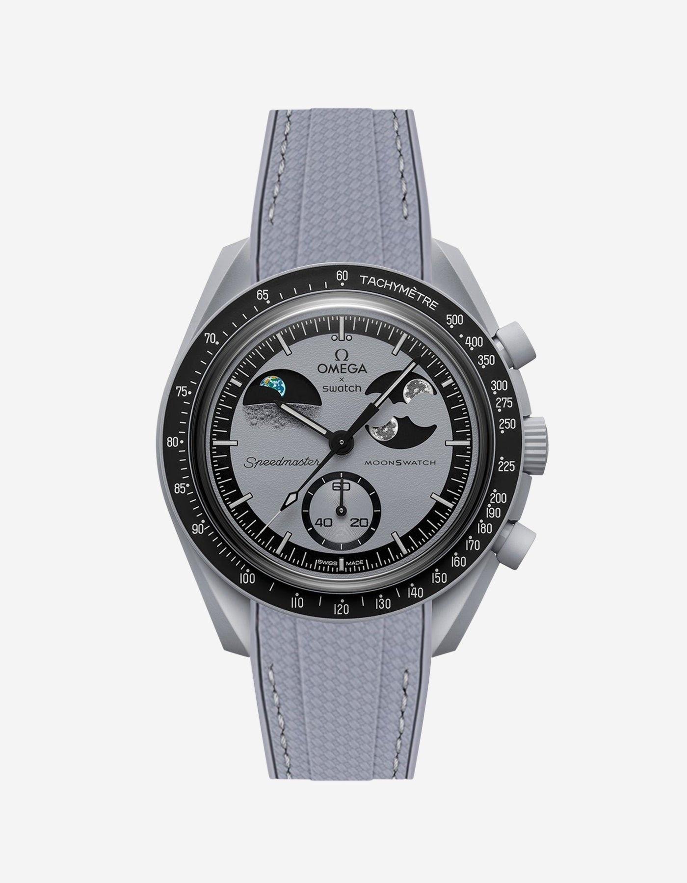 Relógio MoonSwatch Mission To EarthPhase (Pulseira de borracha)