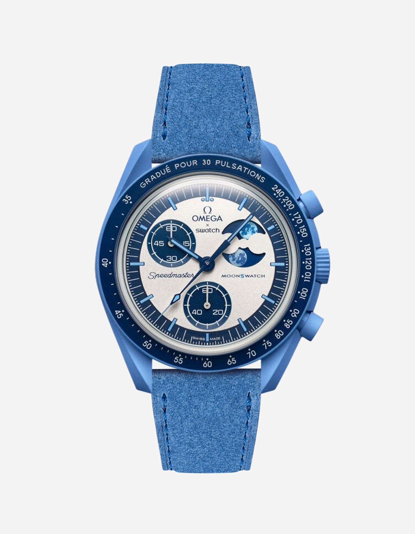 Relógio Mission to Super Blue Moonphase (Pulseira em Couro)