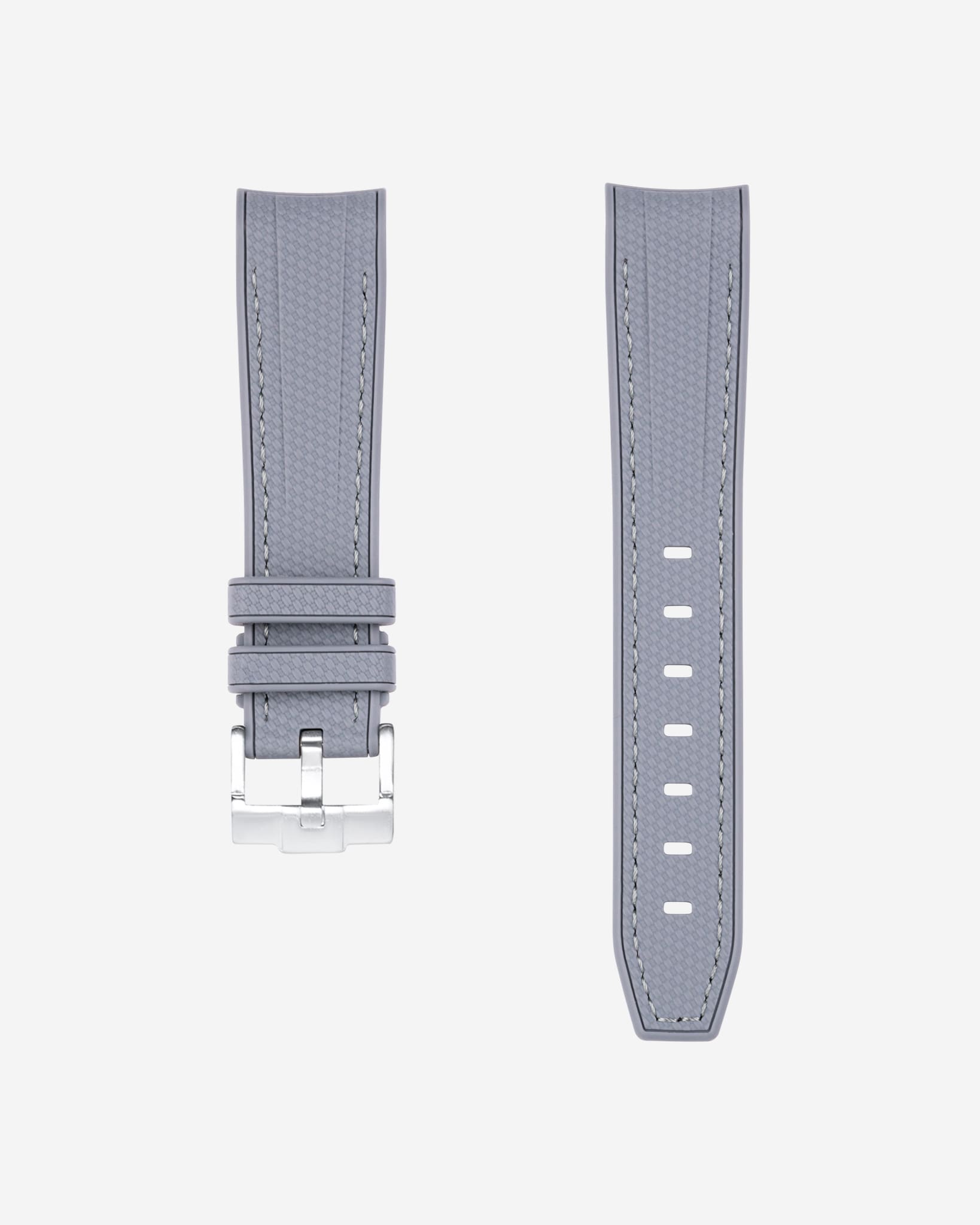 Curved Premium Rubber Strap - Dark Grey