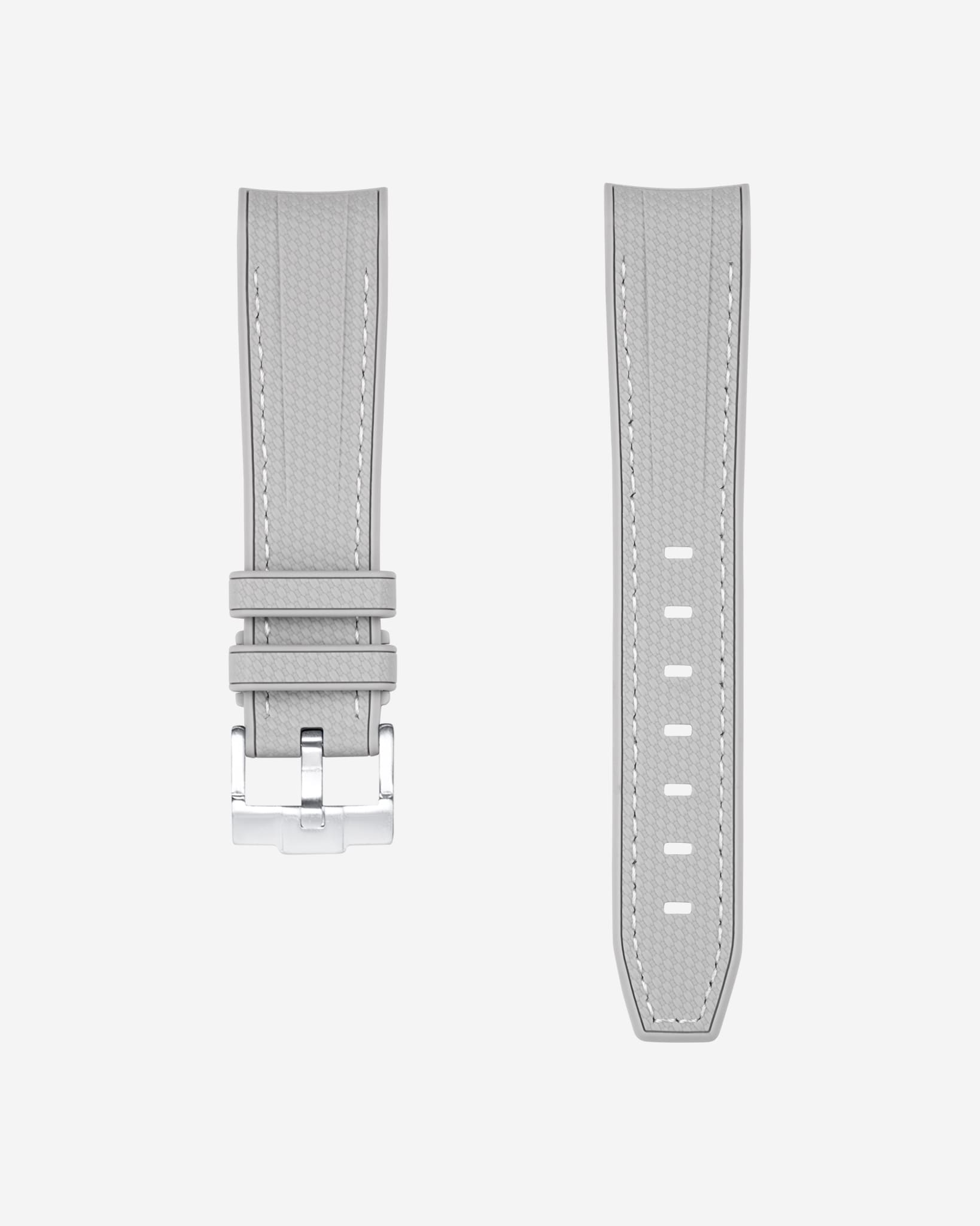 Curved Premium Rubber Strap - Grey