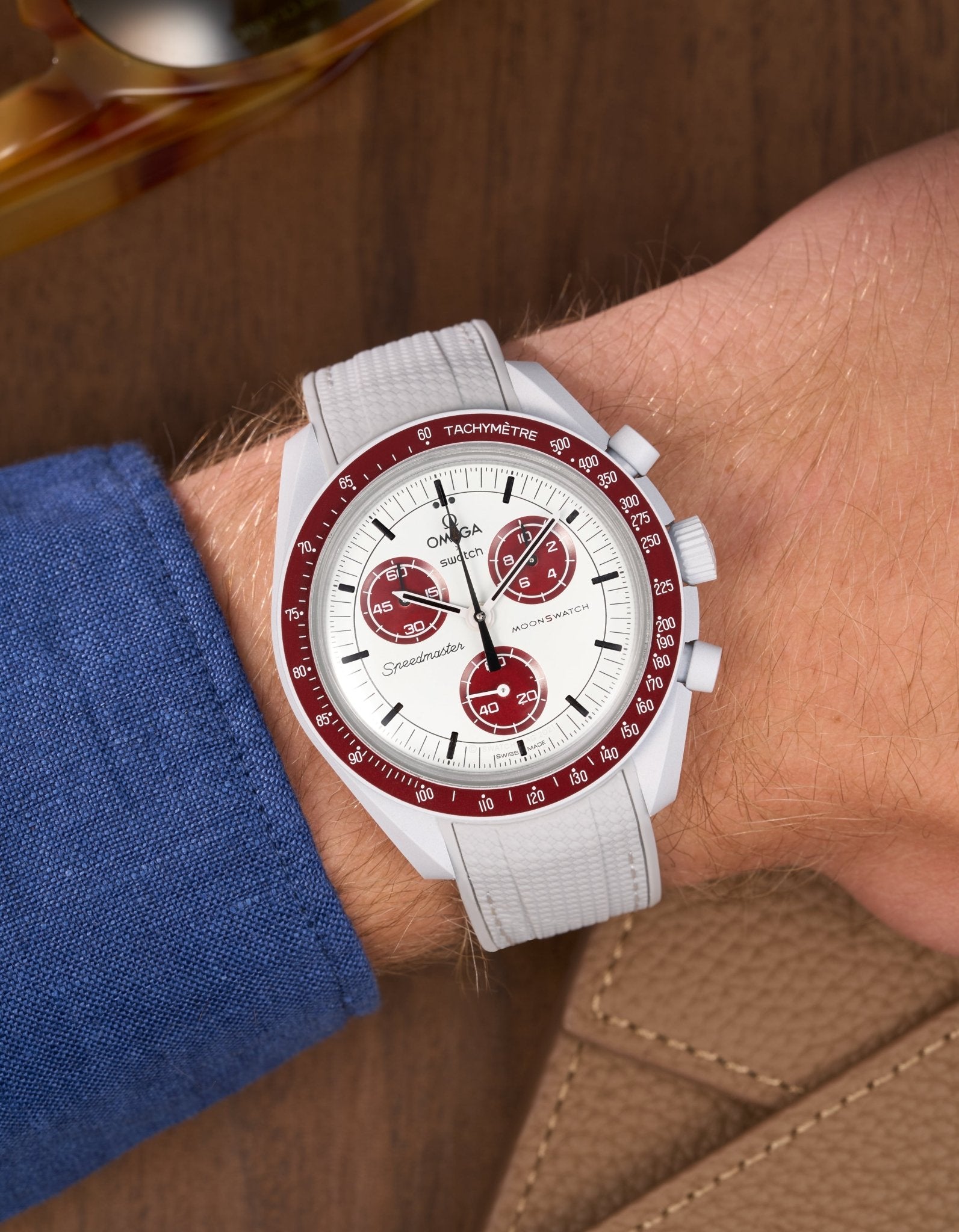 Curved Premium Rubber Strap - Grey