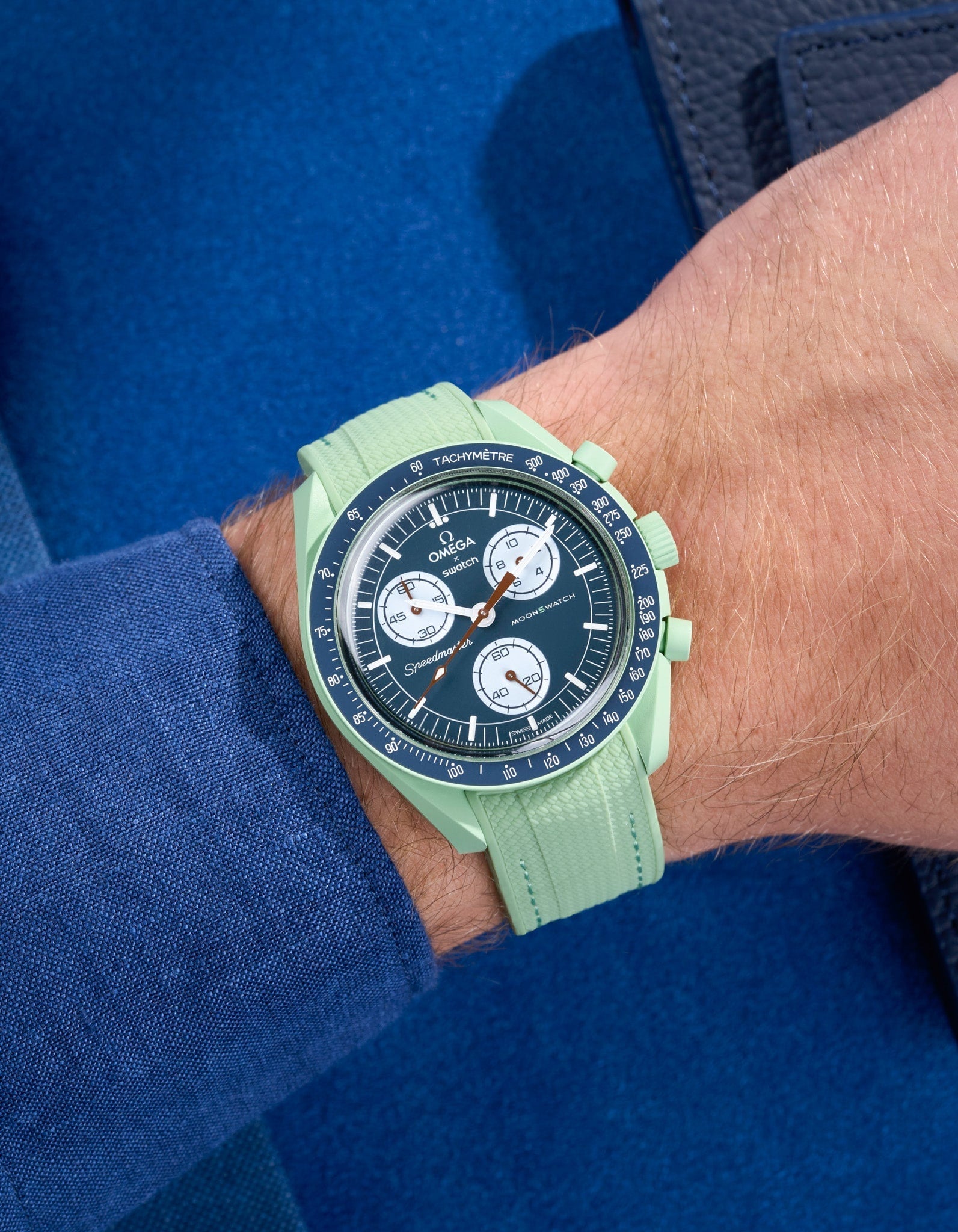 Curved Premium Rubber Strap - Mint