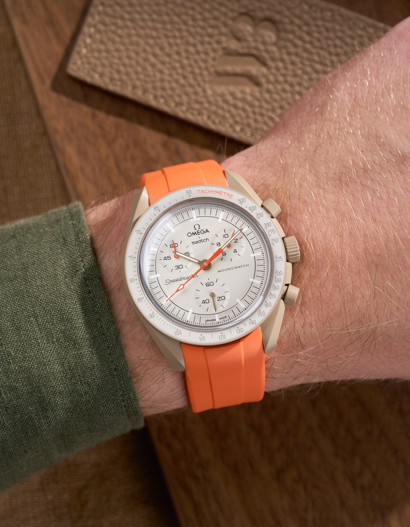 Curved Rubber Strap - Orange