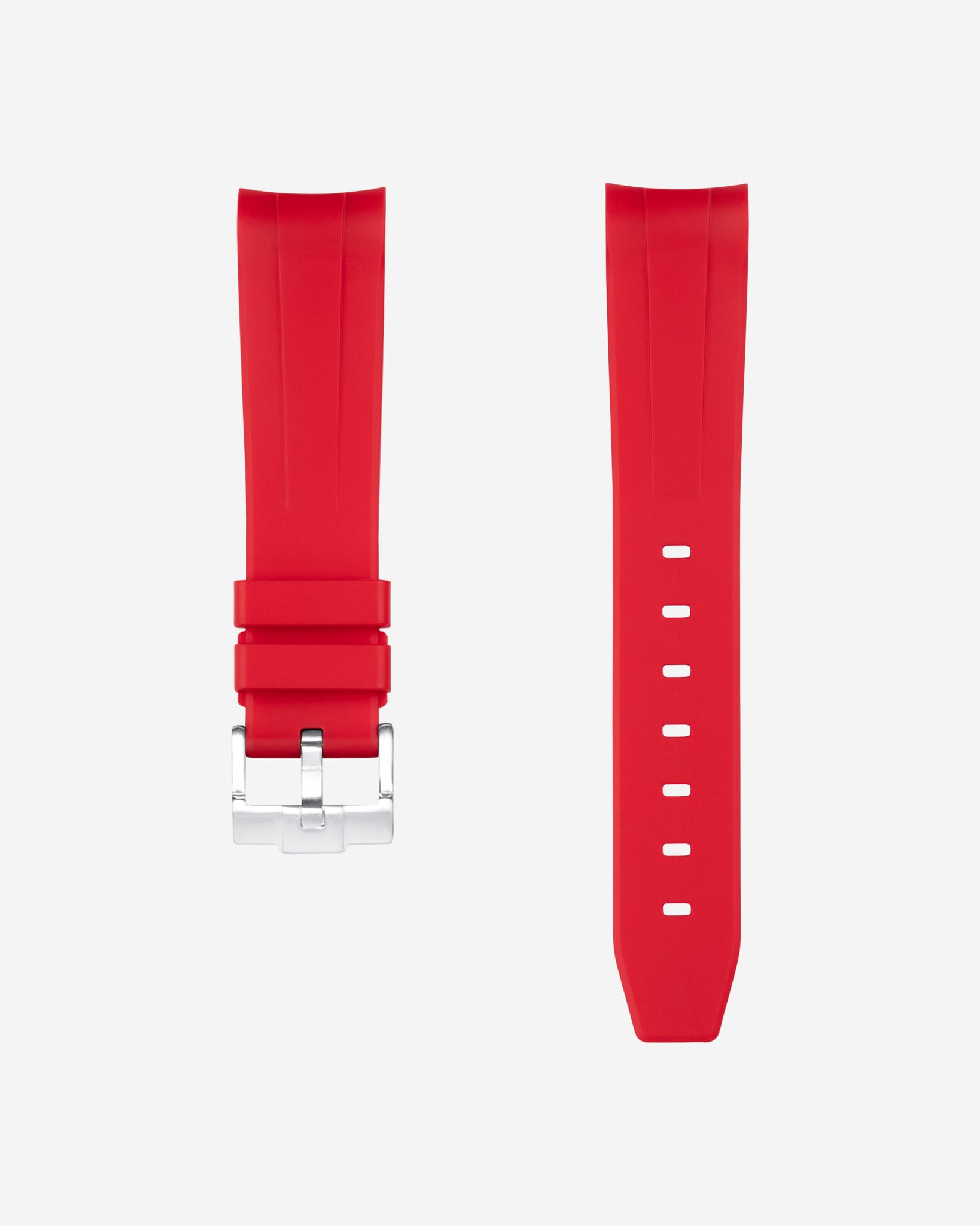 Curved Rubber Strap - Red