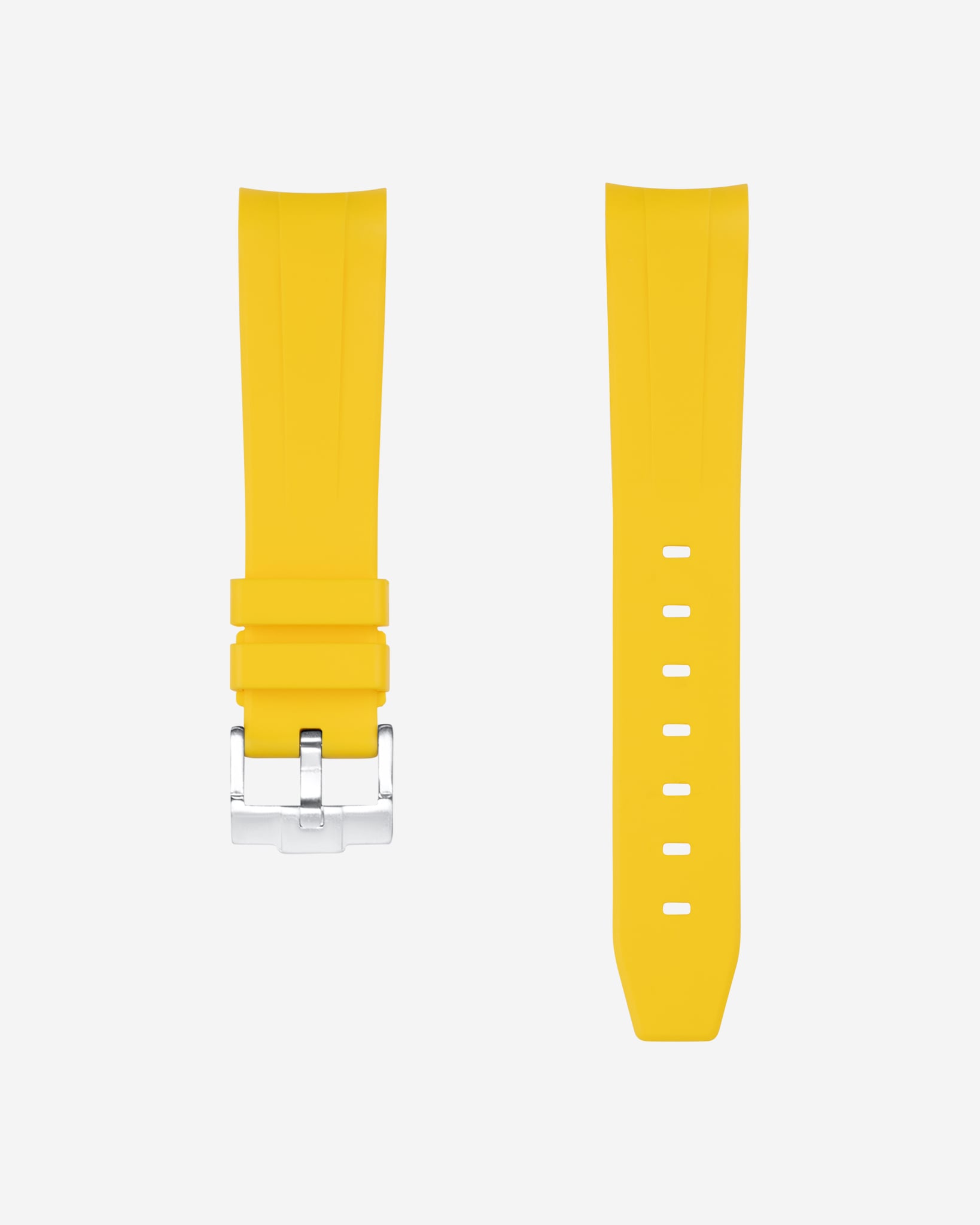 Curved Rubber Strap - Yellow