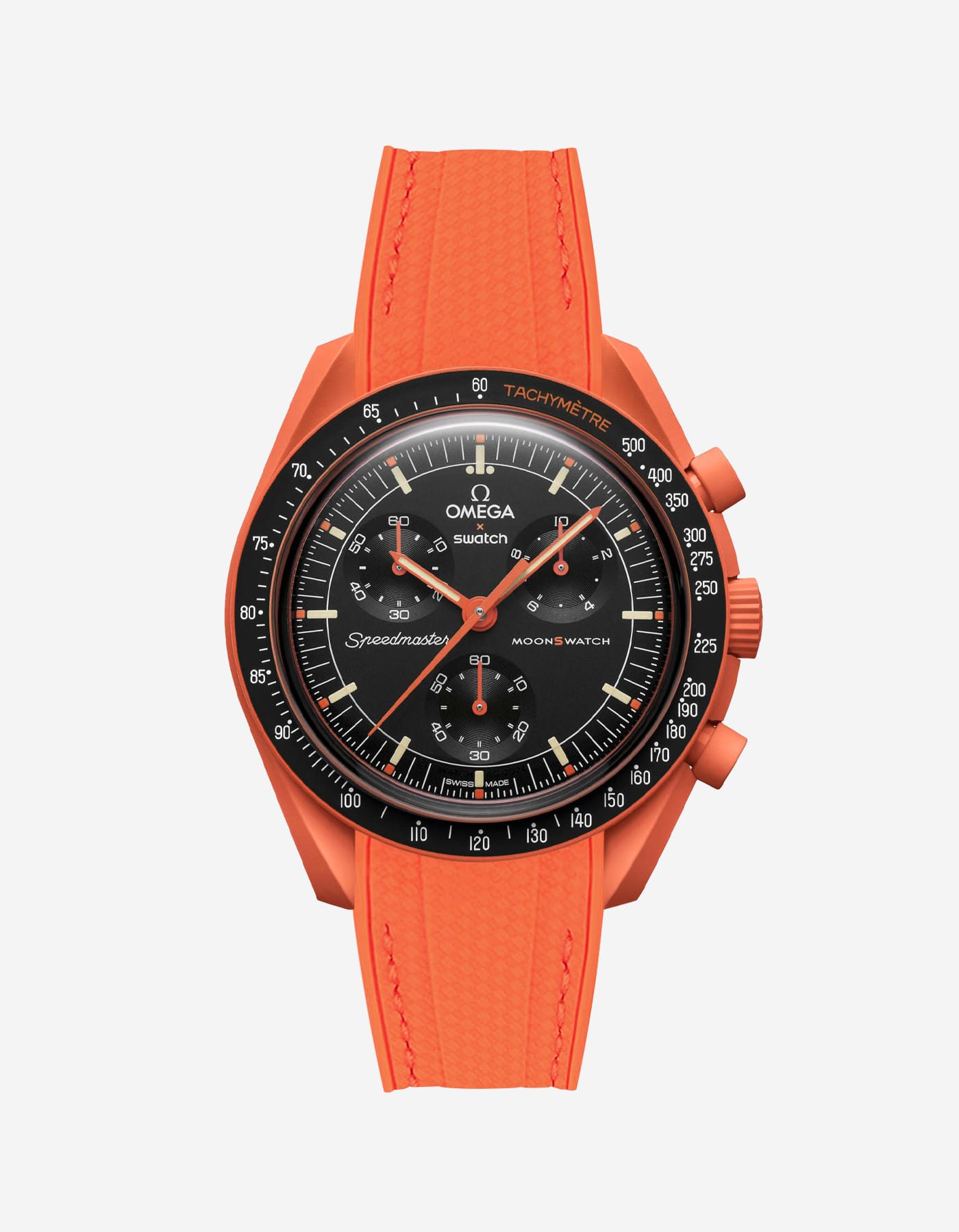 Relógio MoonSwatch Mission On Earth - Lava (Pulseira de borracha)