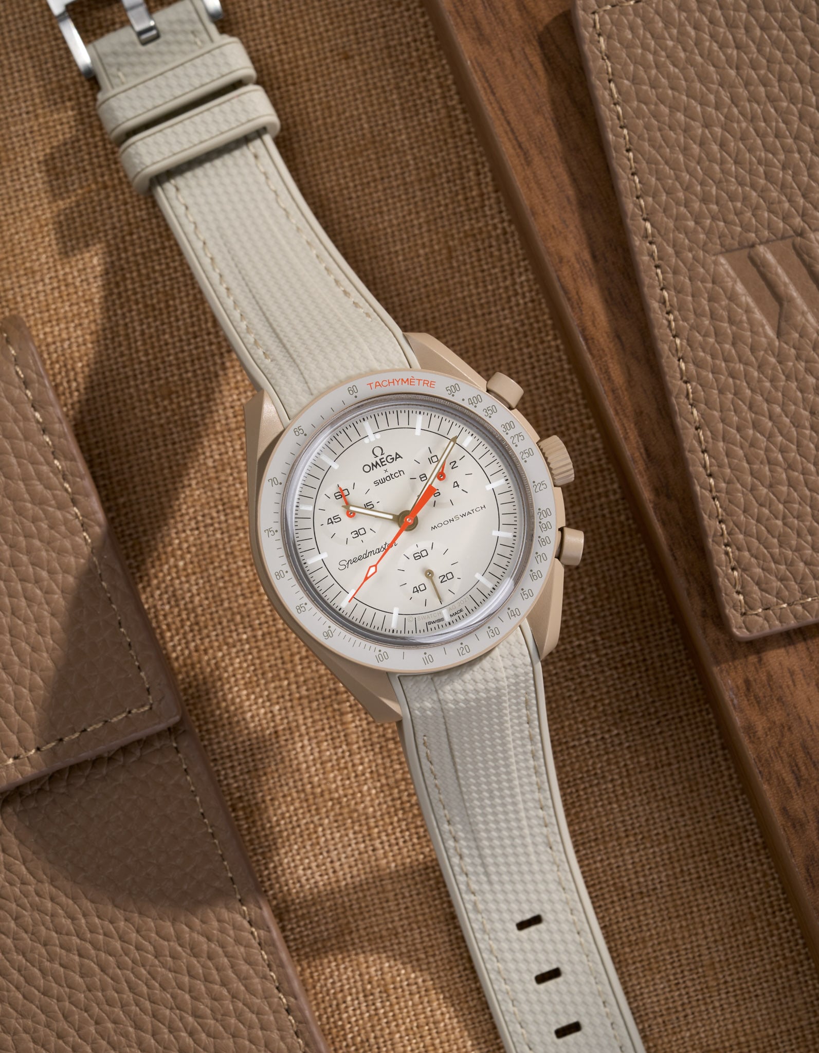 Relógio MoonSwatch Mission to Jupiter (Pulseira de borracha)