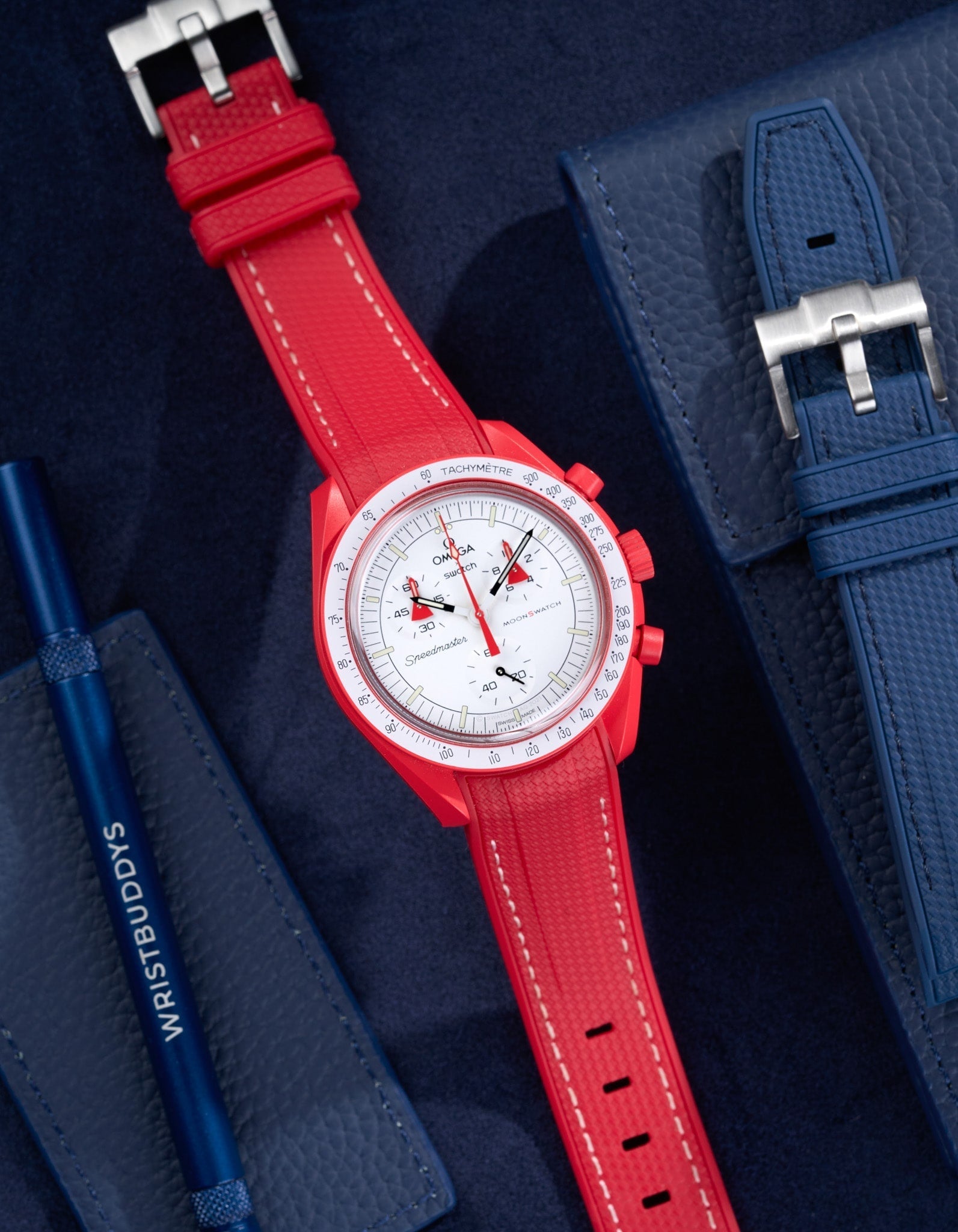 Relógio MoonSwatch Mission to Mars (Pulseira de borracha)