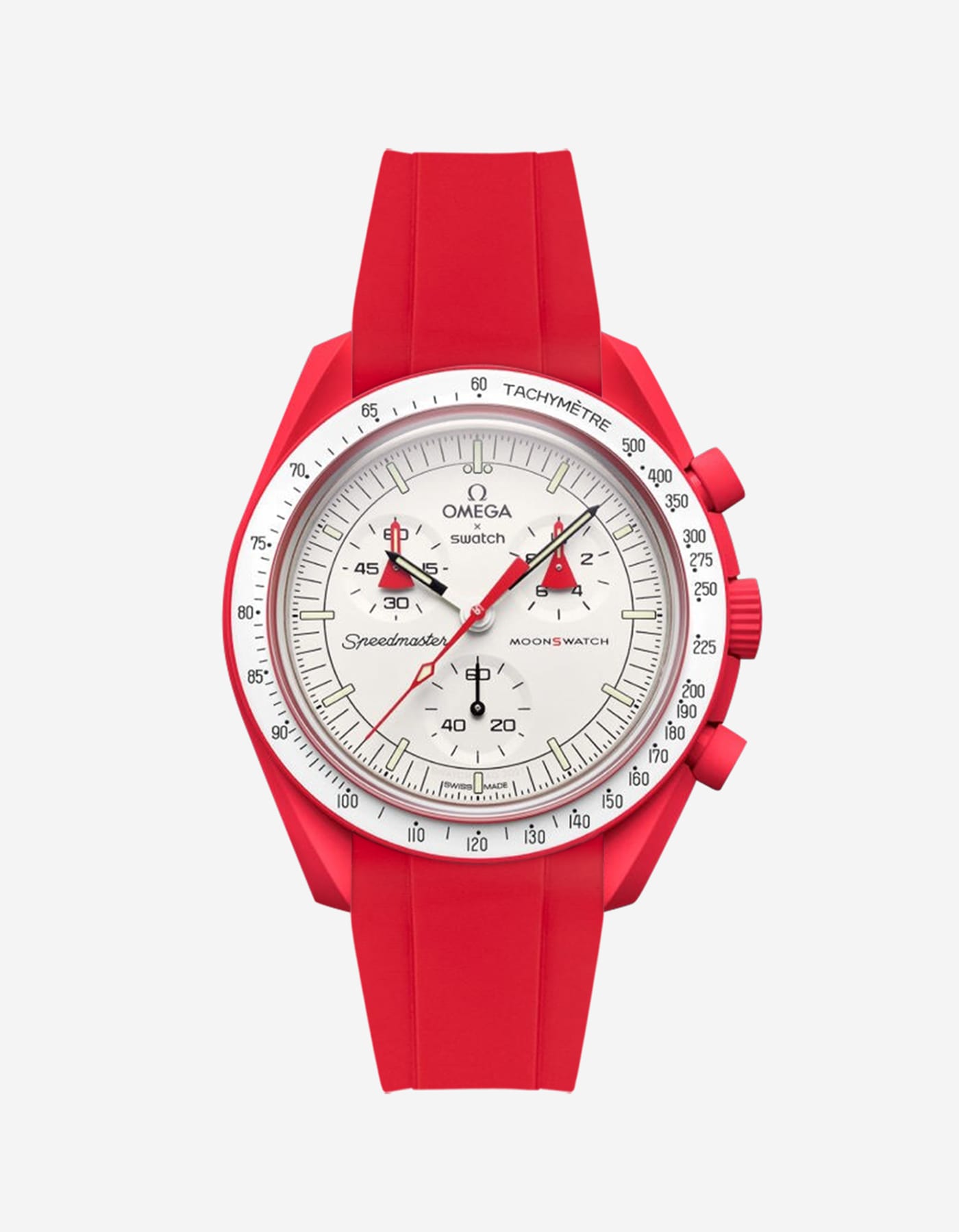 Relógio MoonSwatch Mission to Mars (Pulseira de borracha)