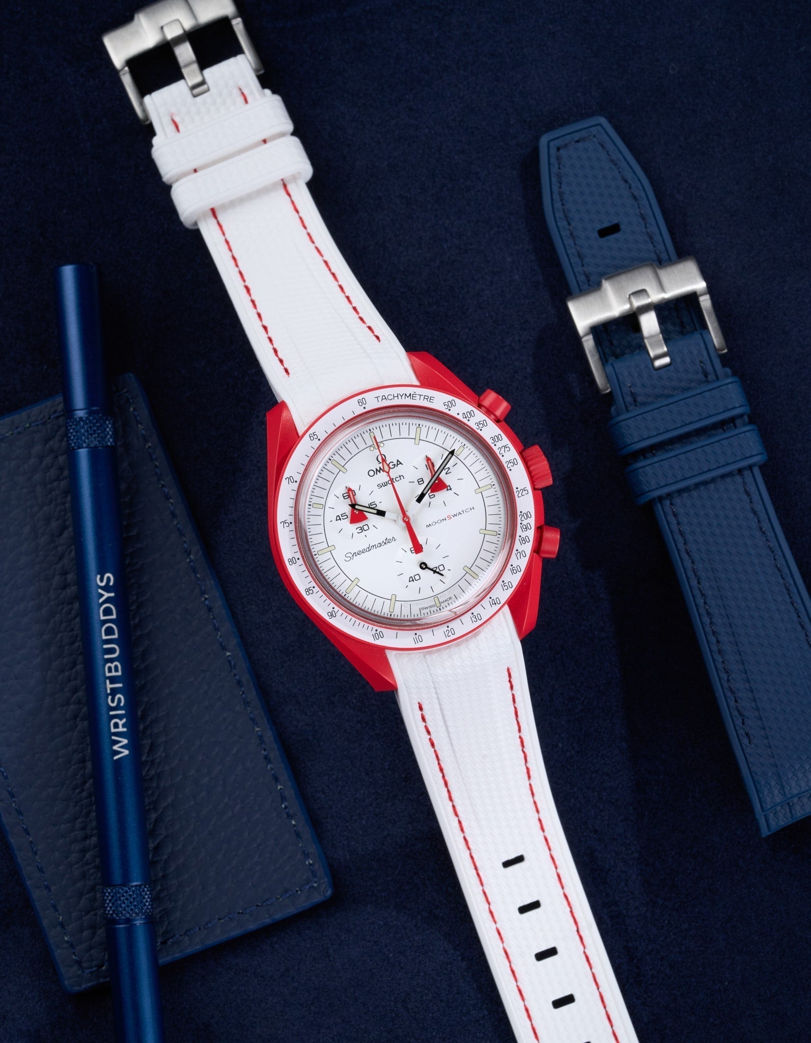 Relógio MoonSwatch Mission to Mars (Pulseira de borracha)