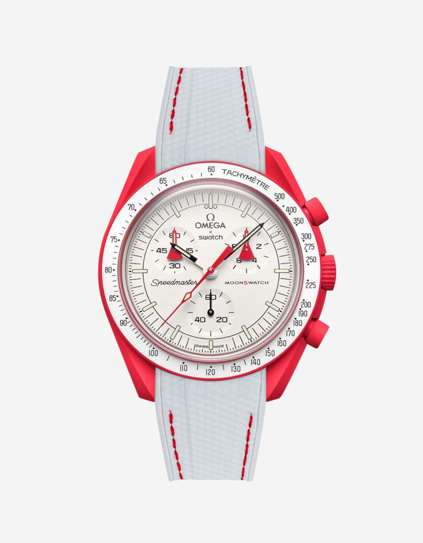 Relógio MoonSwatch Mission to Mars (Pulseira de borracha)